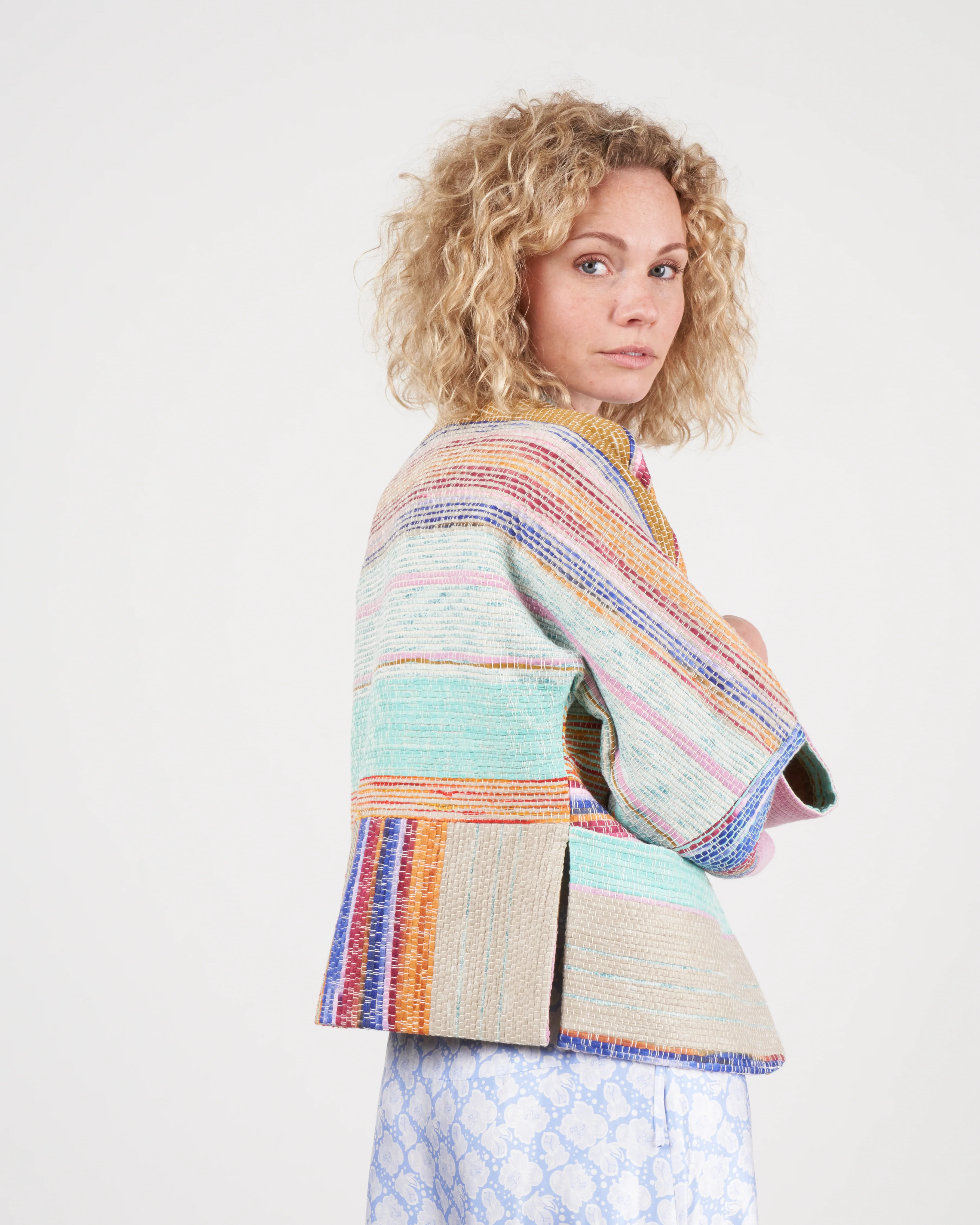mini baja jacket - multi stripe jacquard - Image 4
