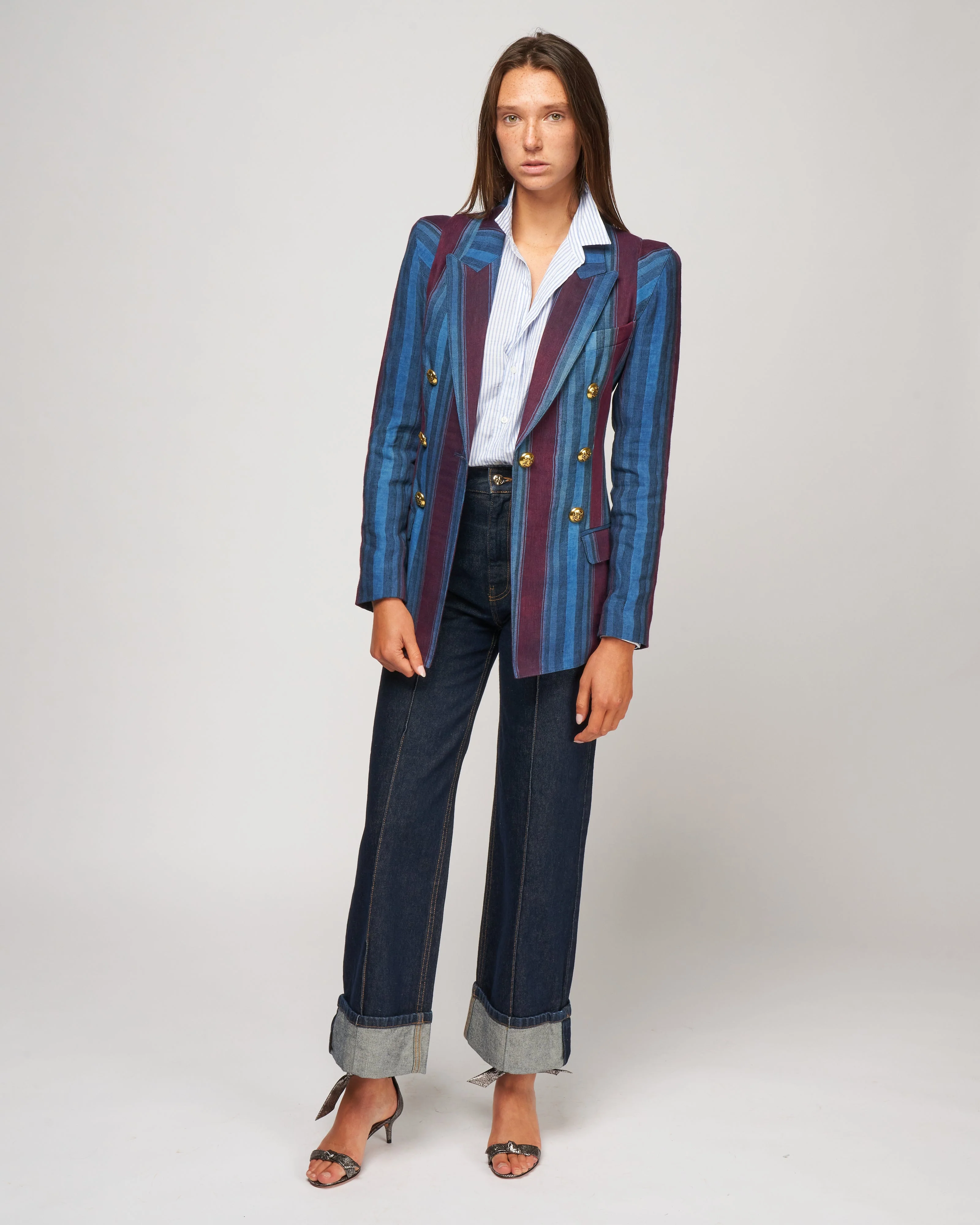 not a db pagoda blazer - indigo/merlot stripe - Image 2