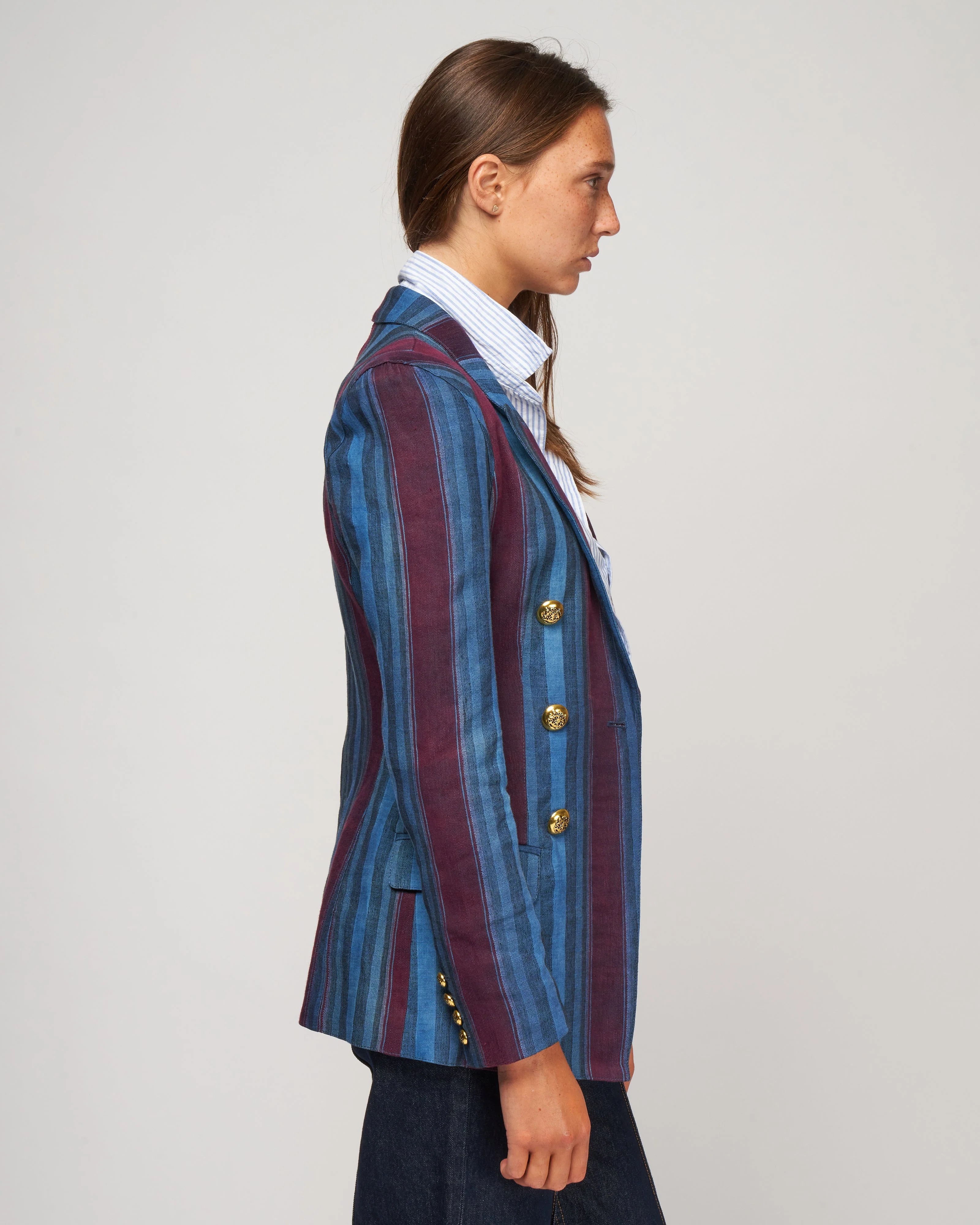 not a db pagoda blazer - indigo/merlot stripe - Image 3