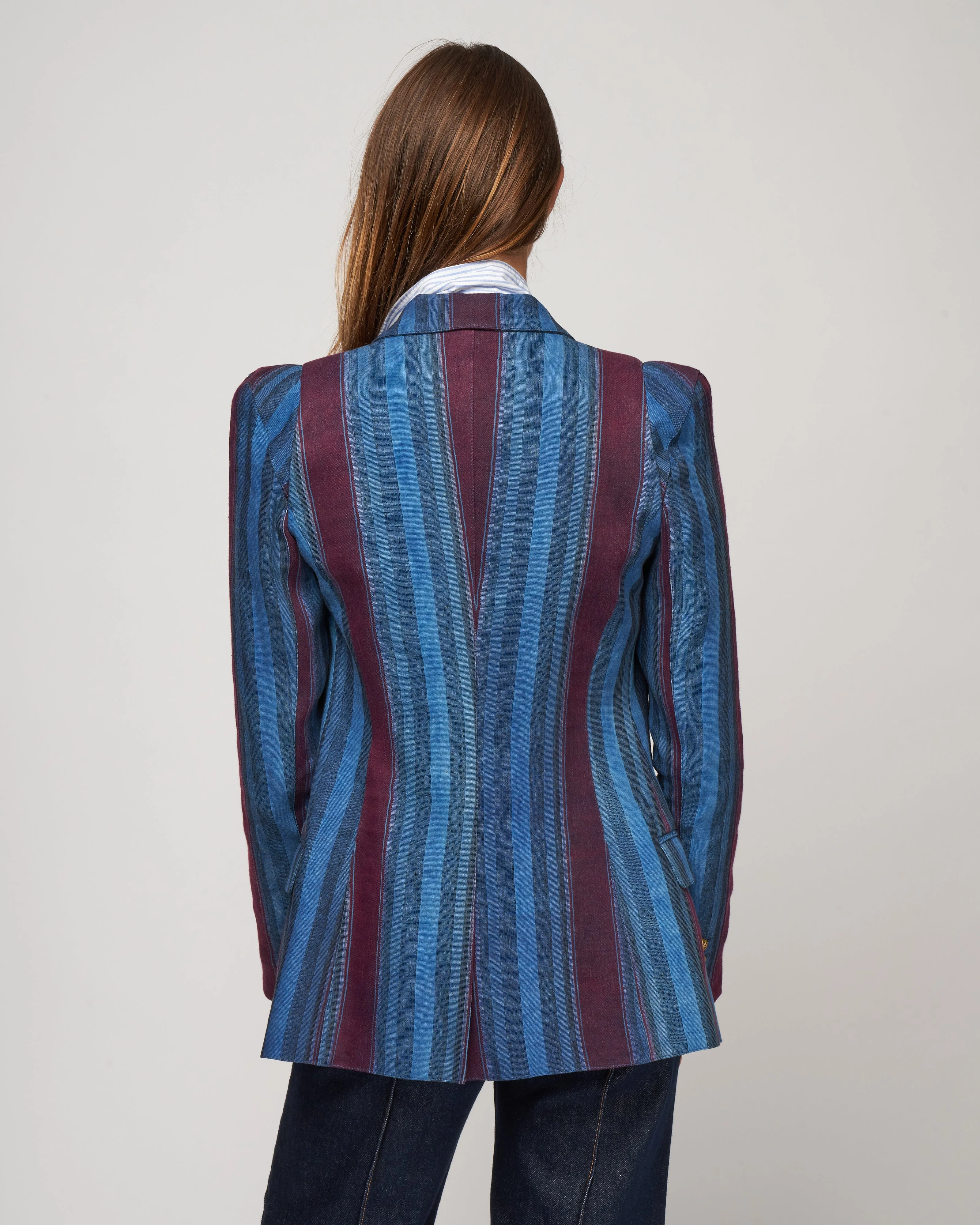 not a db pagoda blazer - indigo/merlot stripe - Image 4