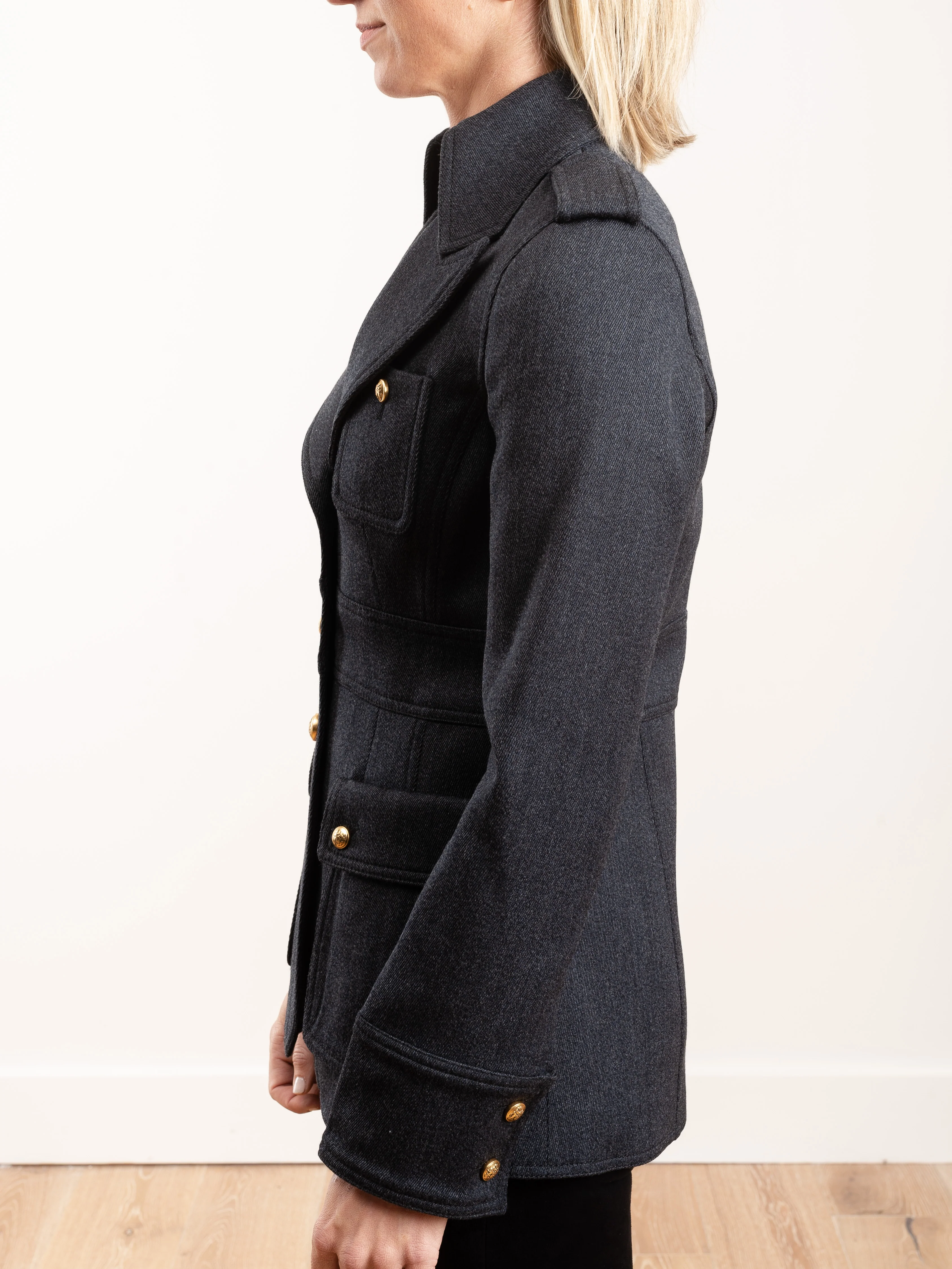 officers jacket - charcoal - Image 3