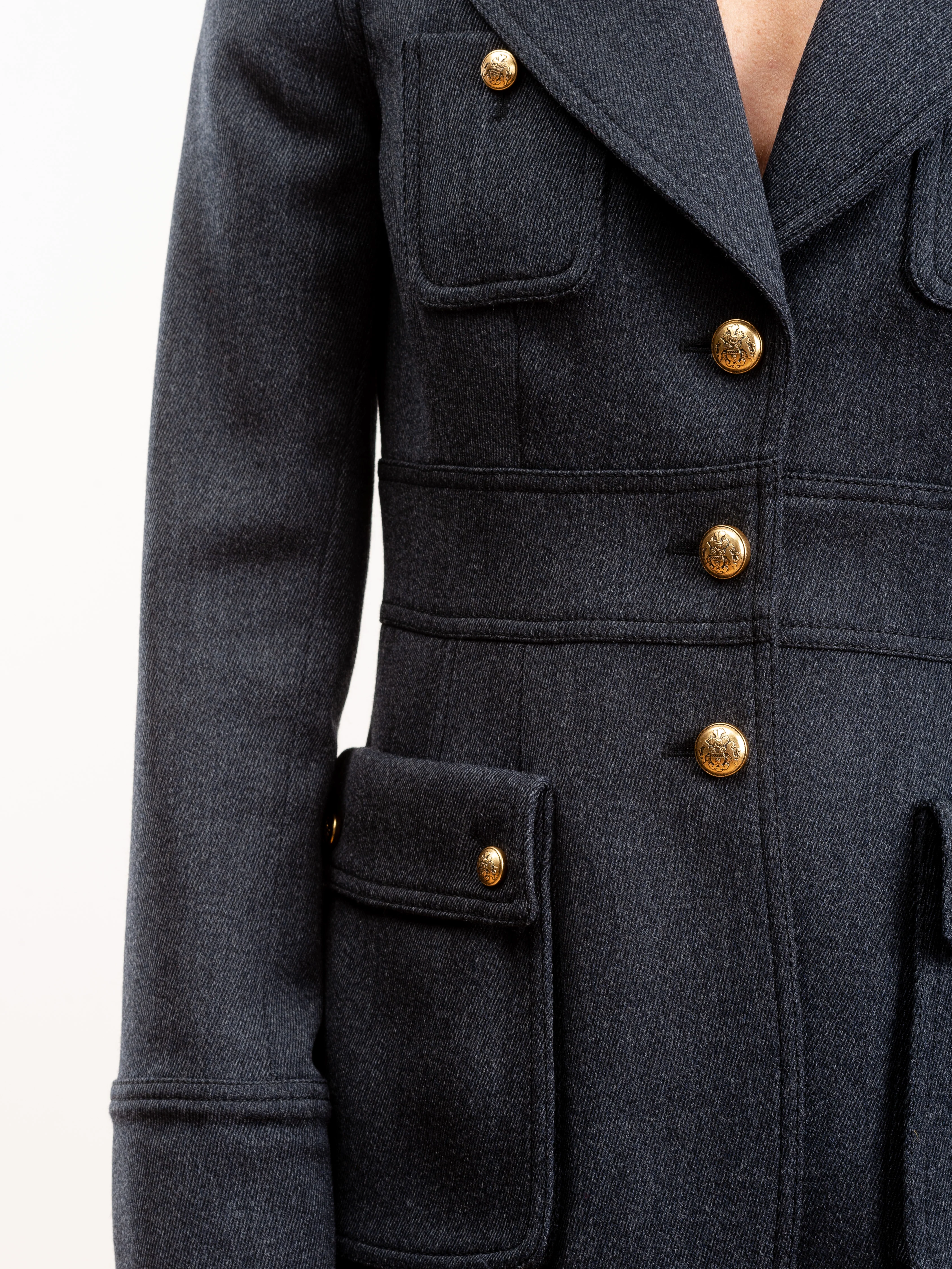 officers jacket - charcoal - Image 5