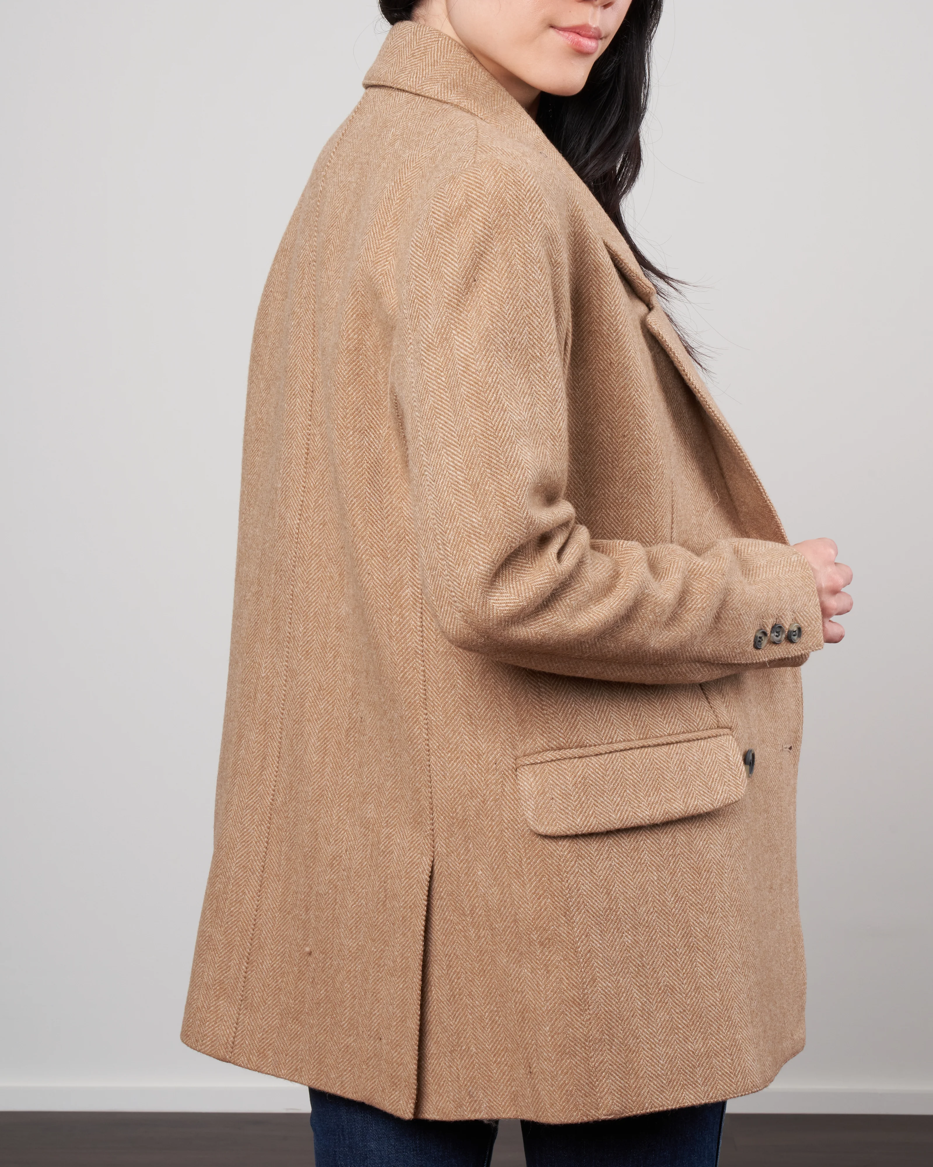 oversized db blazer - camel herringbone - Image 4