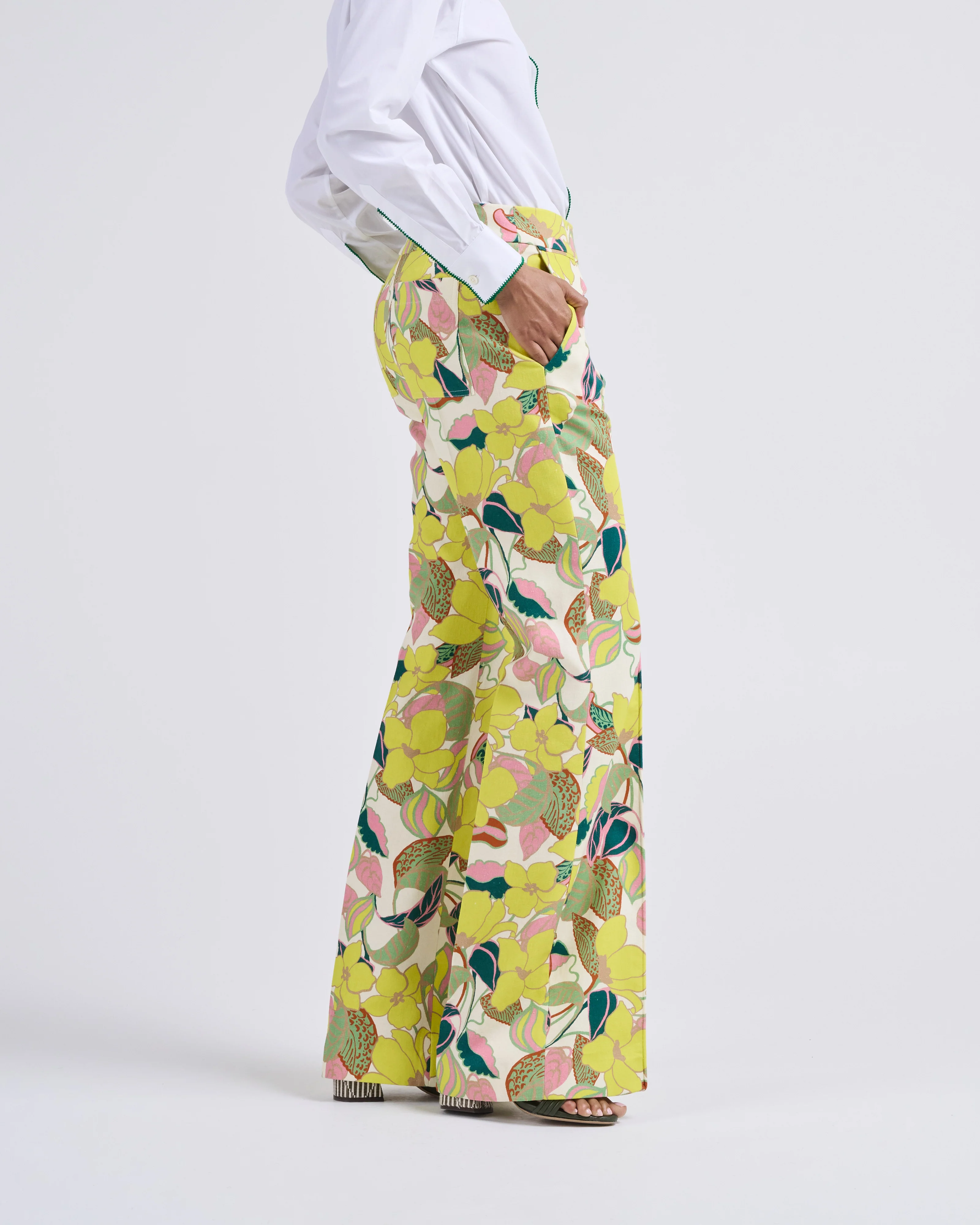 patch pocket pintuck trouser - Image 3