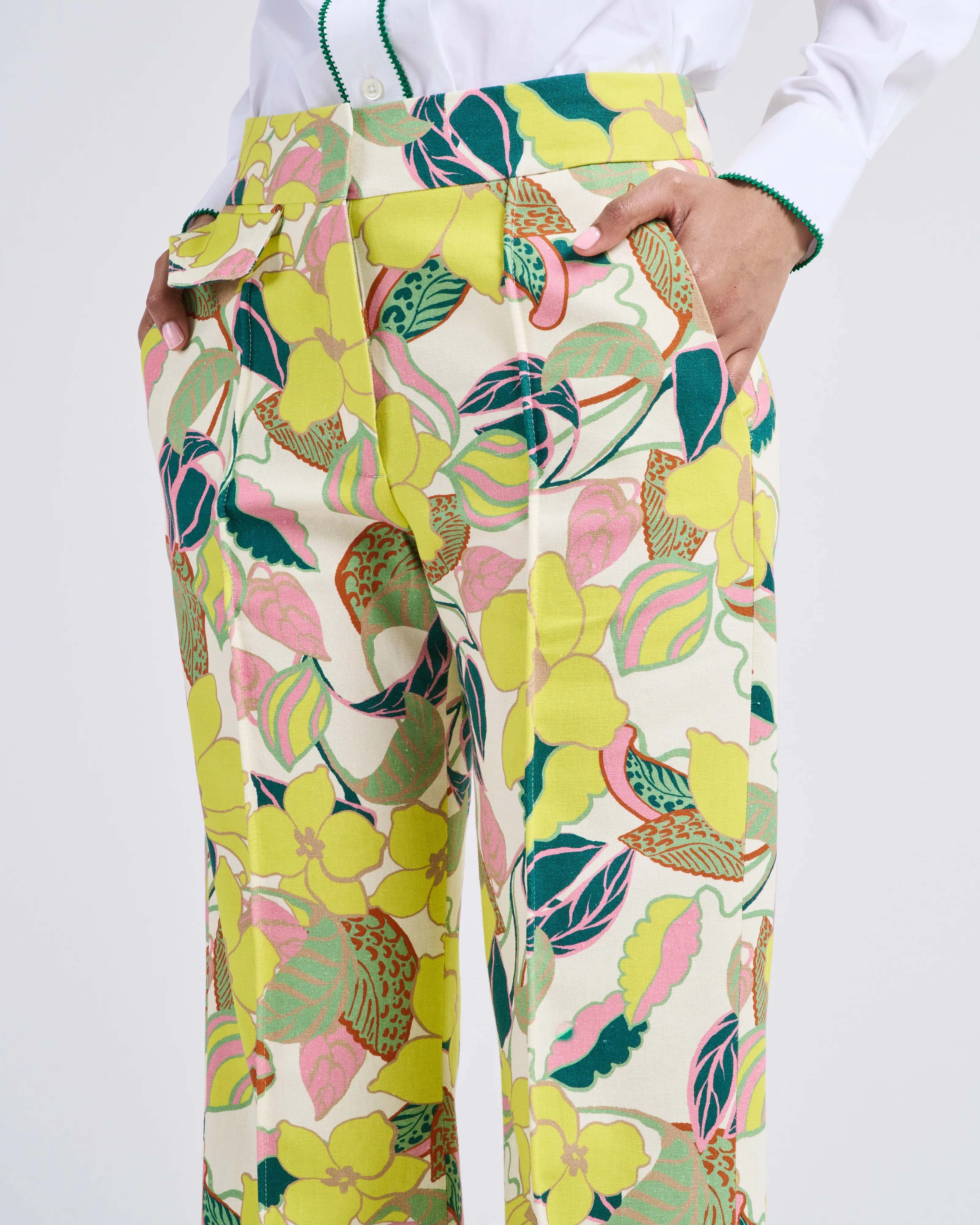 patch pocket pintuck trouser - Image 5