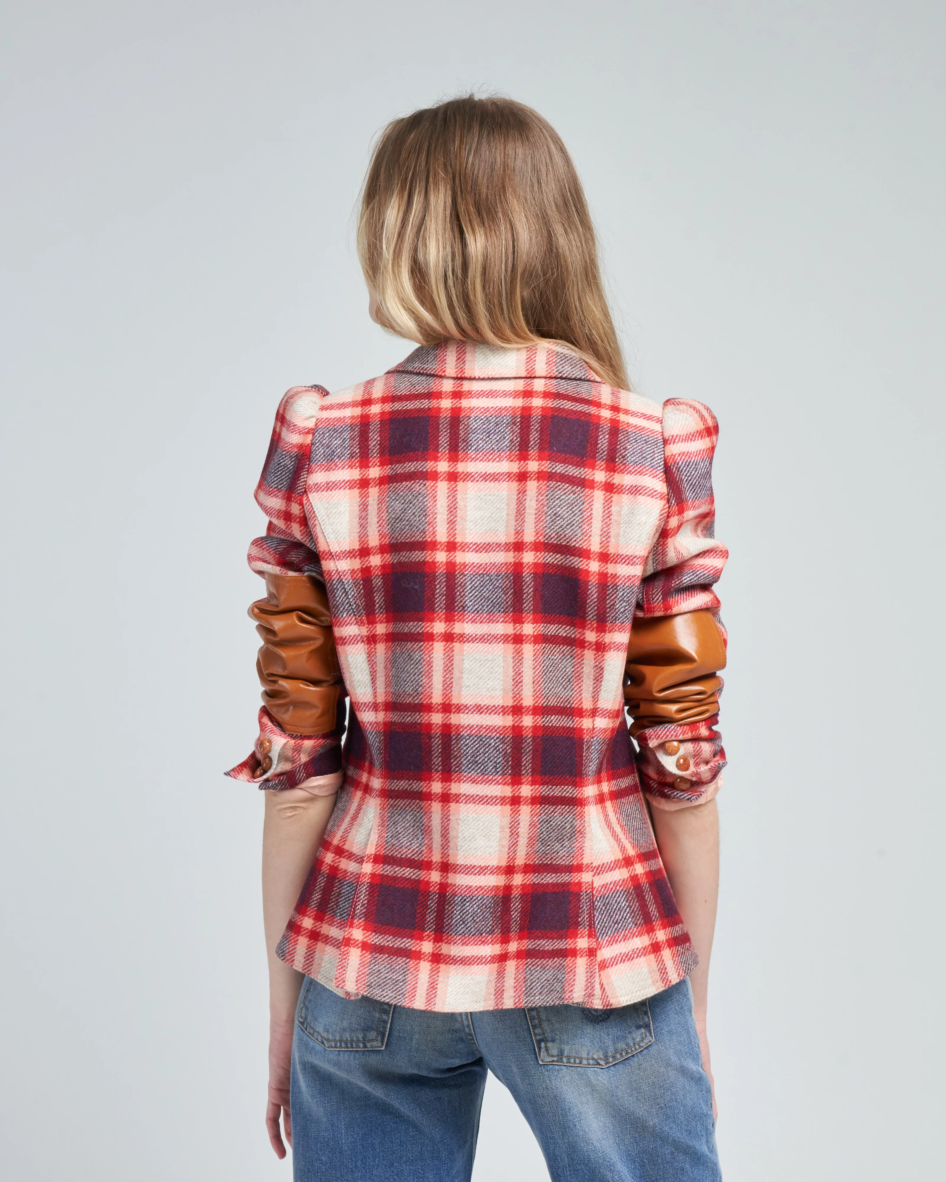 pouf sleeve one button blazer - Image 4