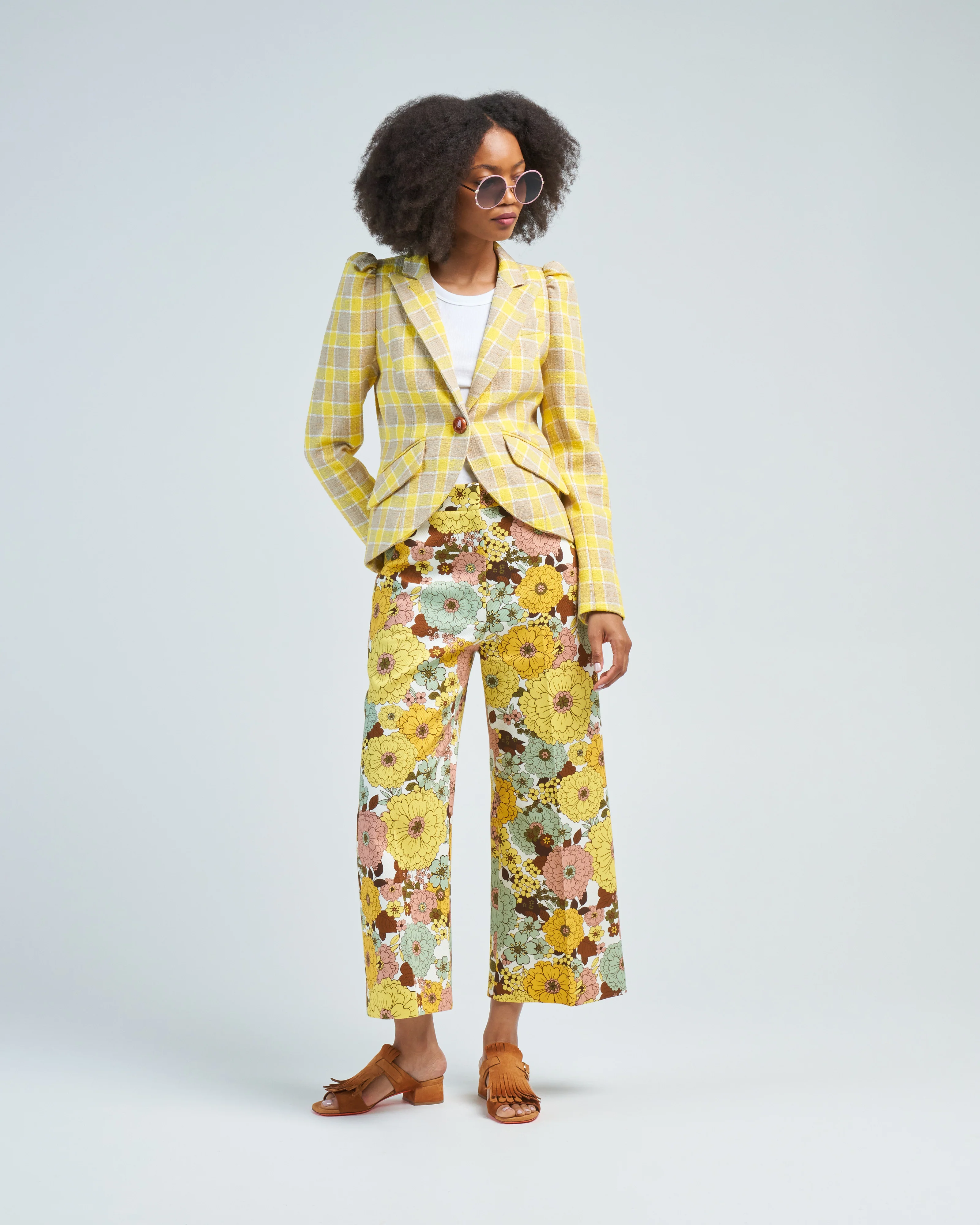 pouf sleeve one button blazer - Image 2