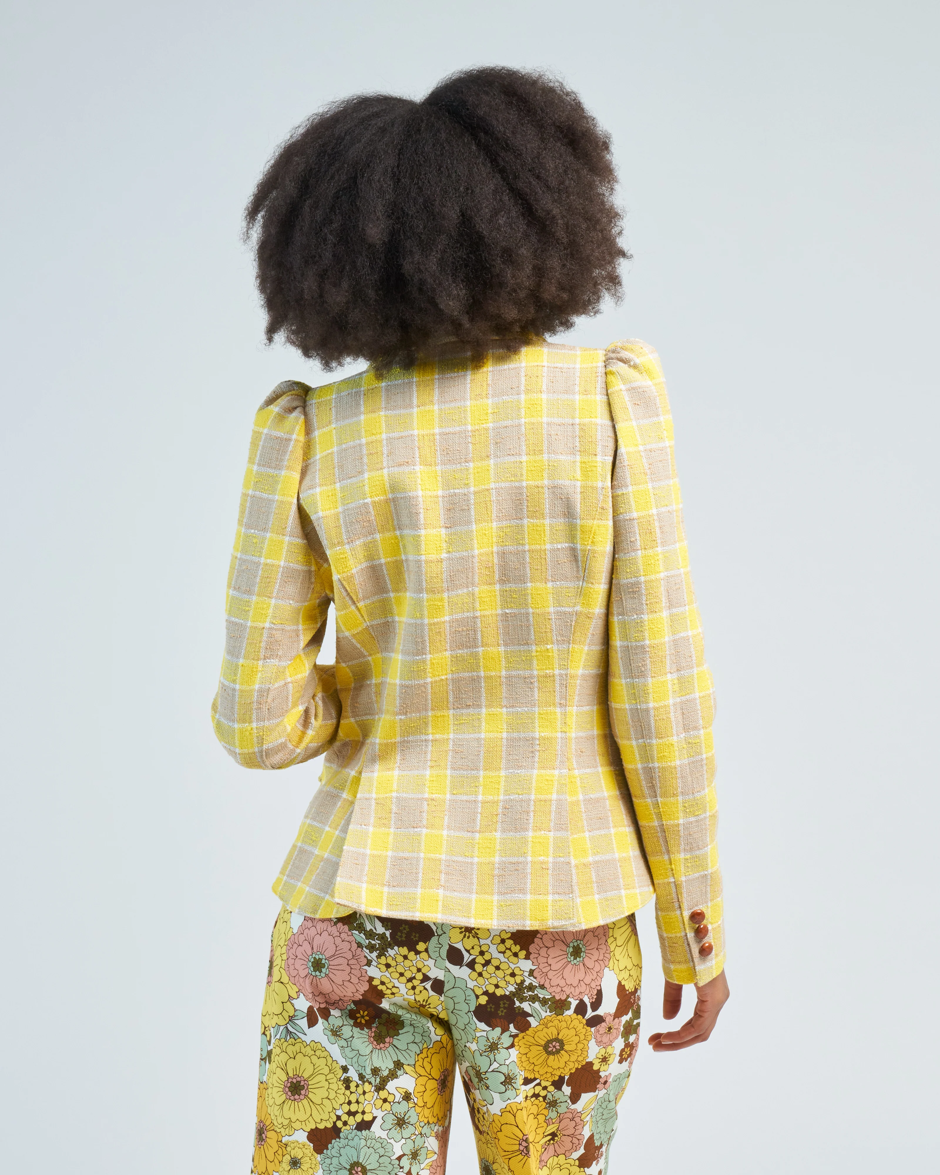pouf sleeve one button blazer - Image 4