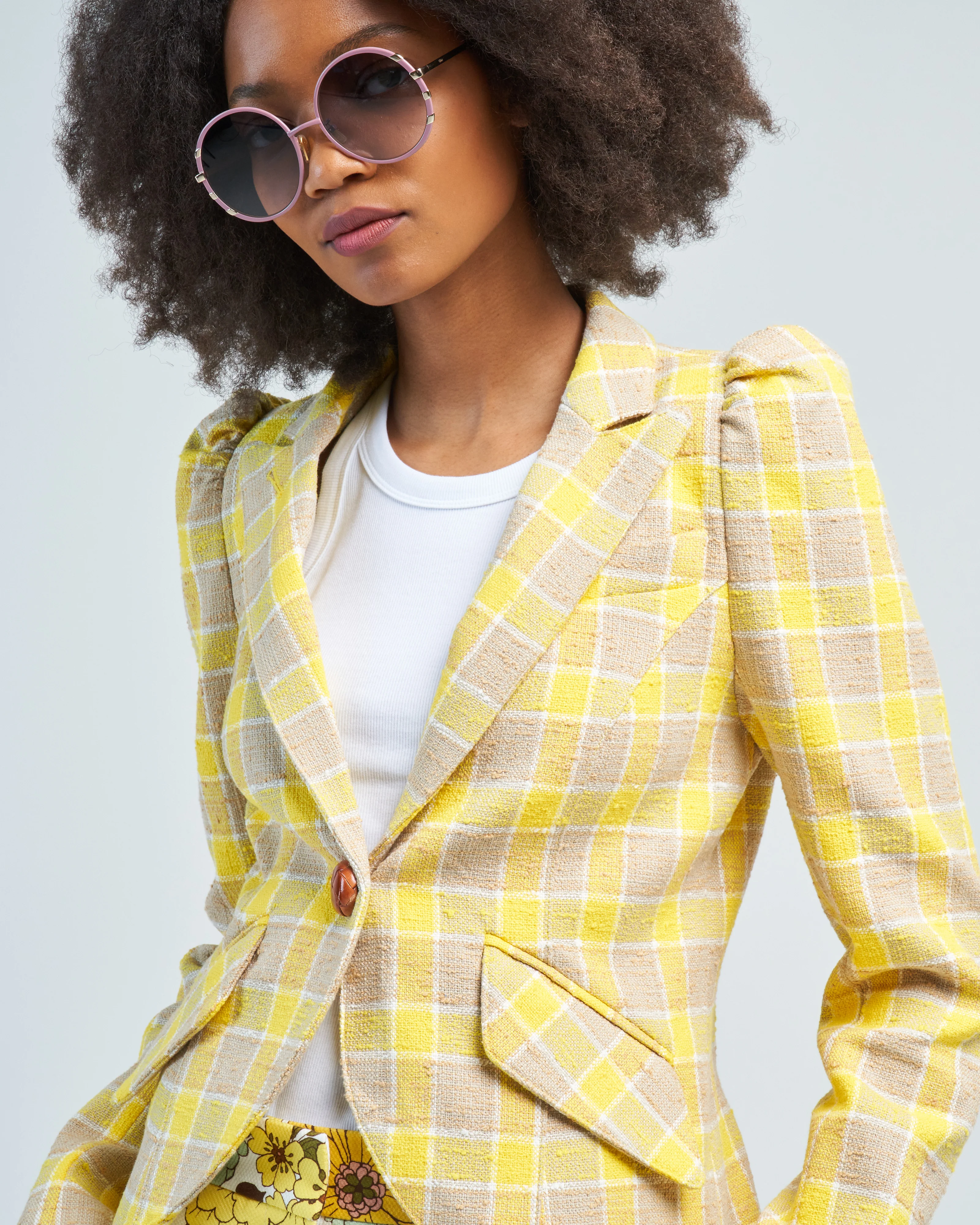 pouf sleeve one button blazer - Image 5