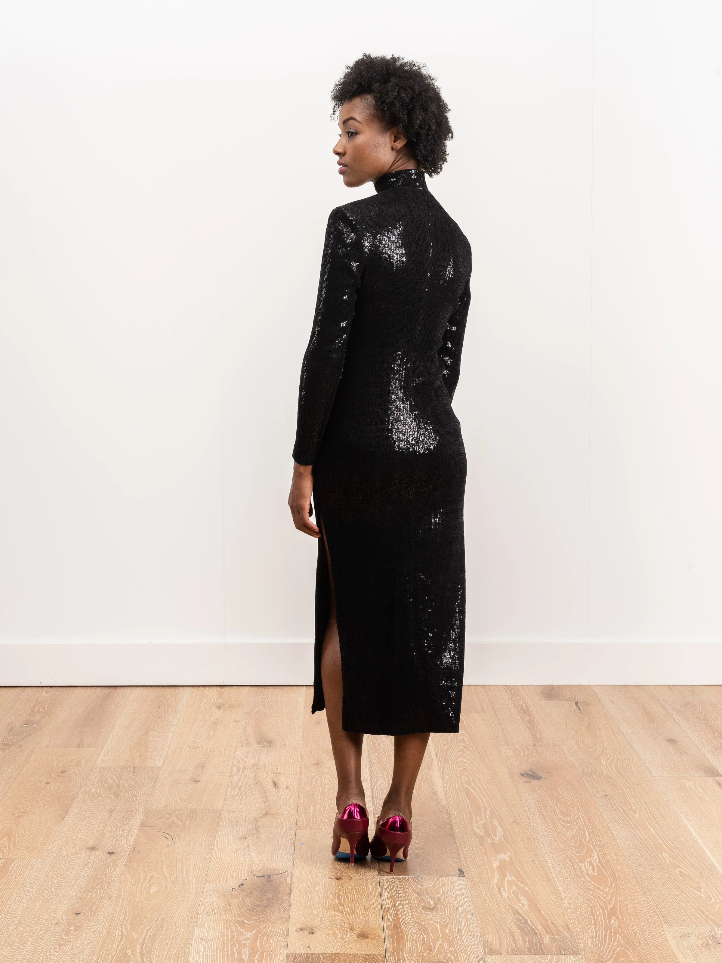 sequin slit dress - Image 3