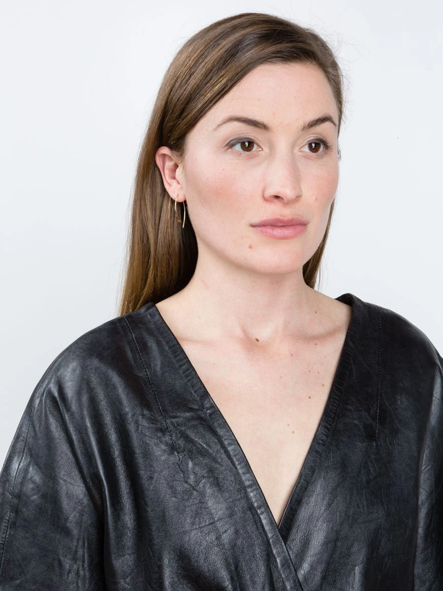 washed leather kimono - Image 5