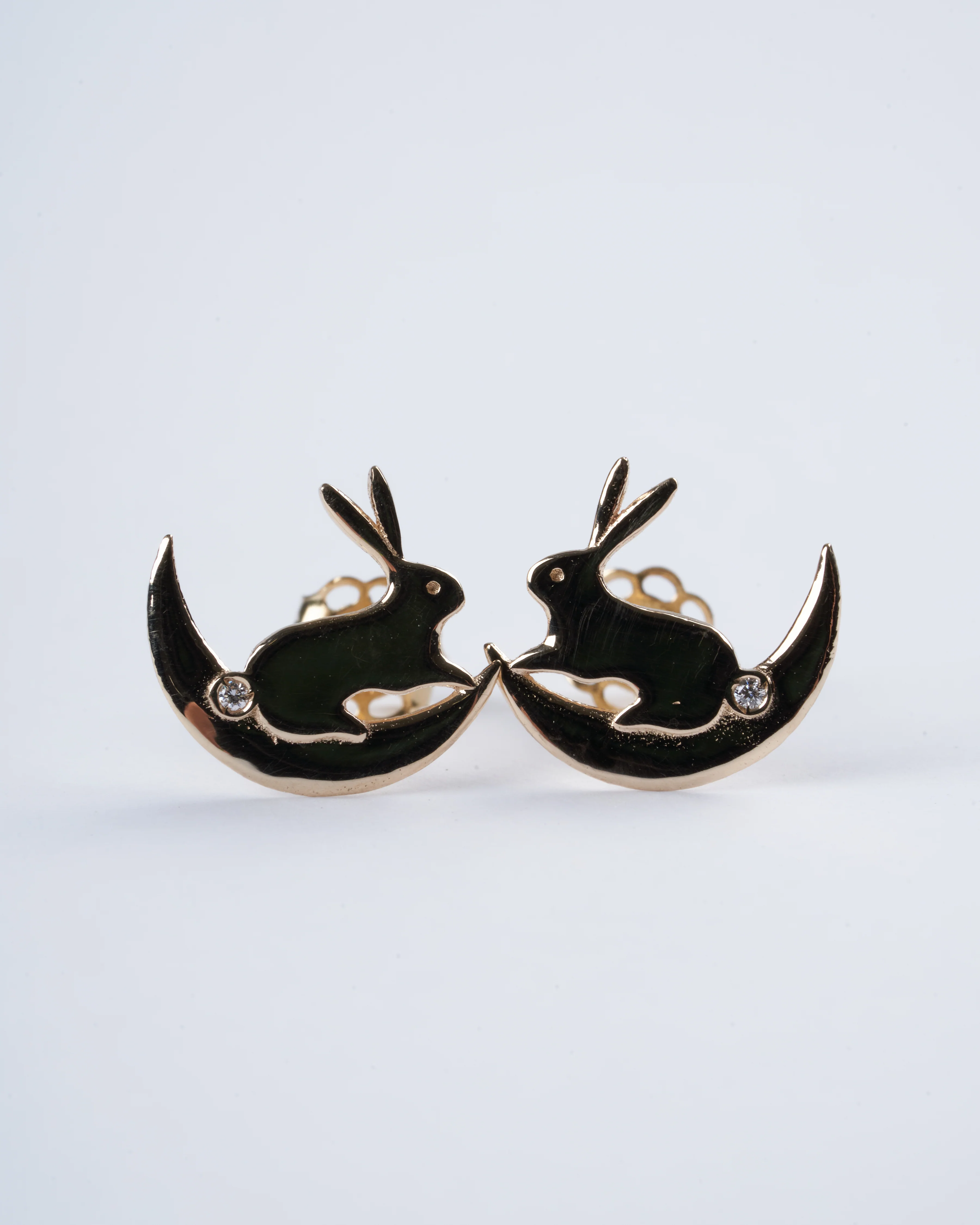 moon bunny w/ diamond earrings - Image 2