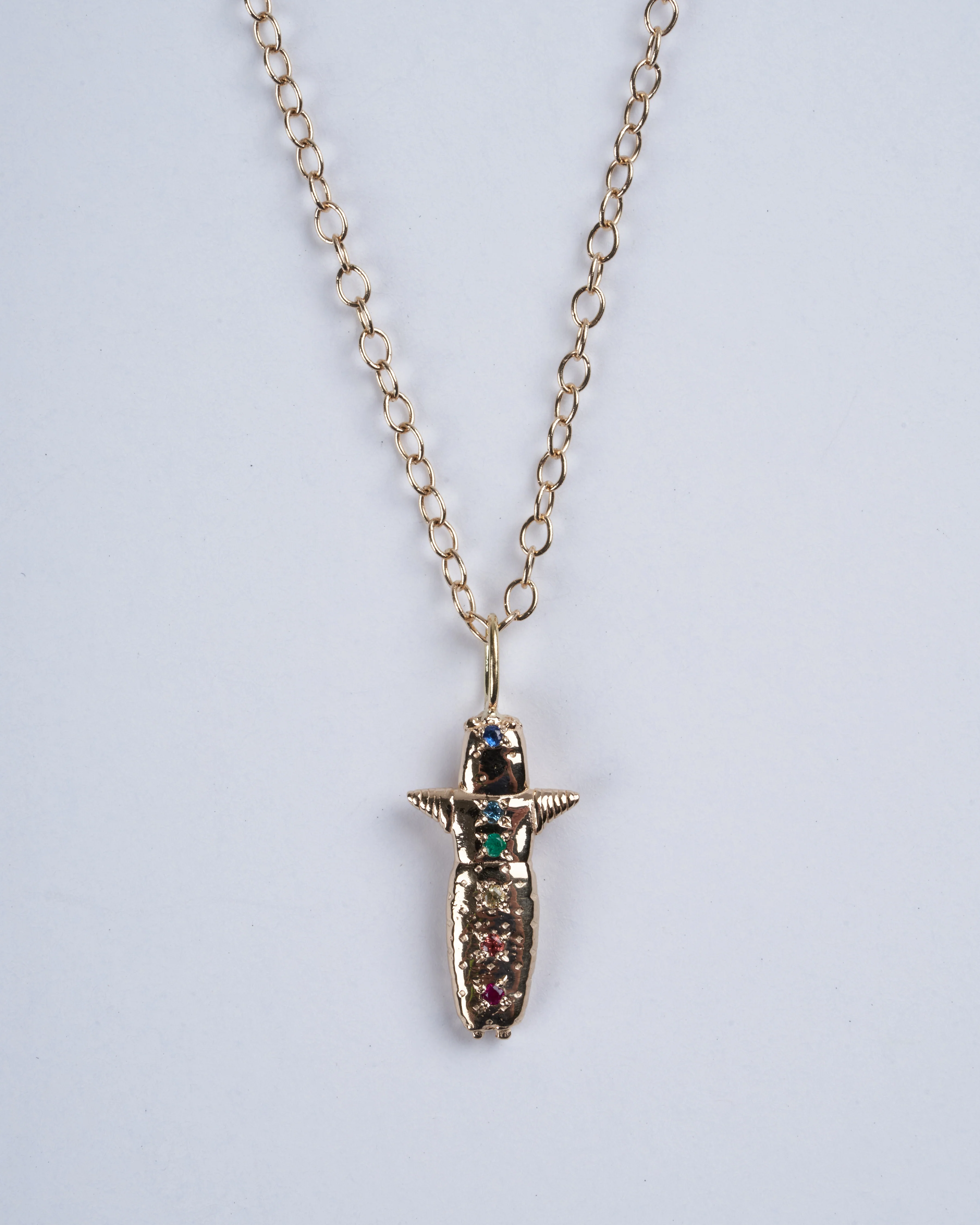 noj worry doll 14k yg w/ 16" chain - 14k gold - Image 2