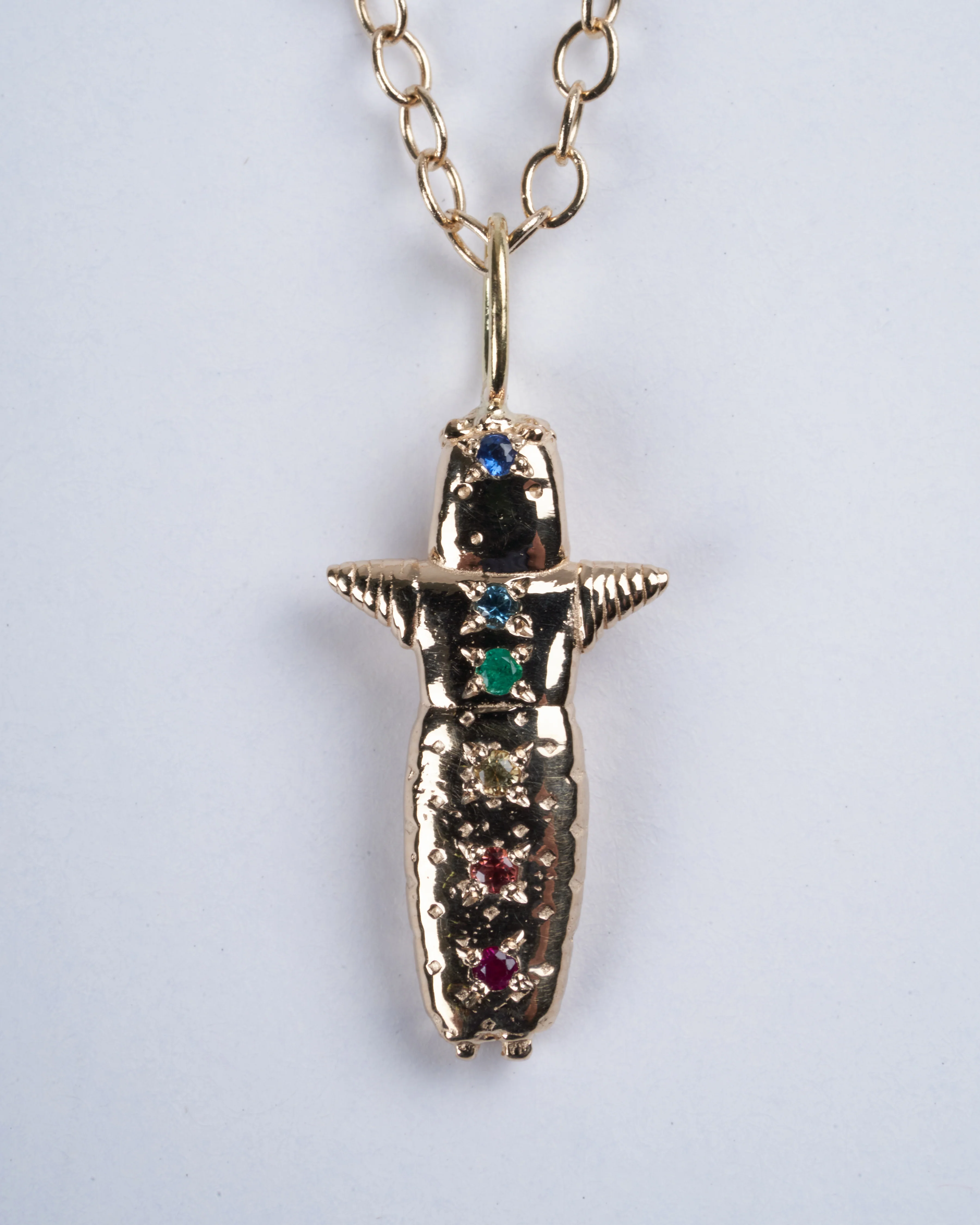 noj worry doll 14k yg w/ 16" chain - 14k gold - Image 5