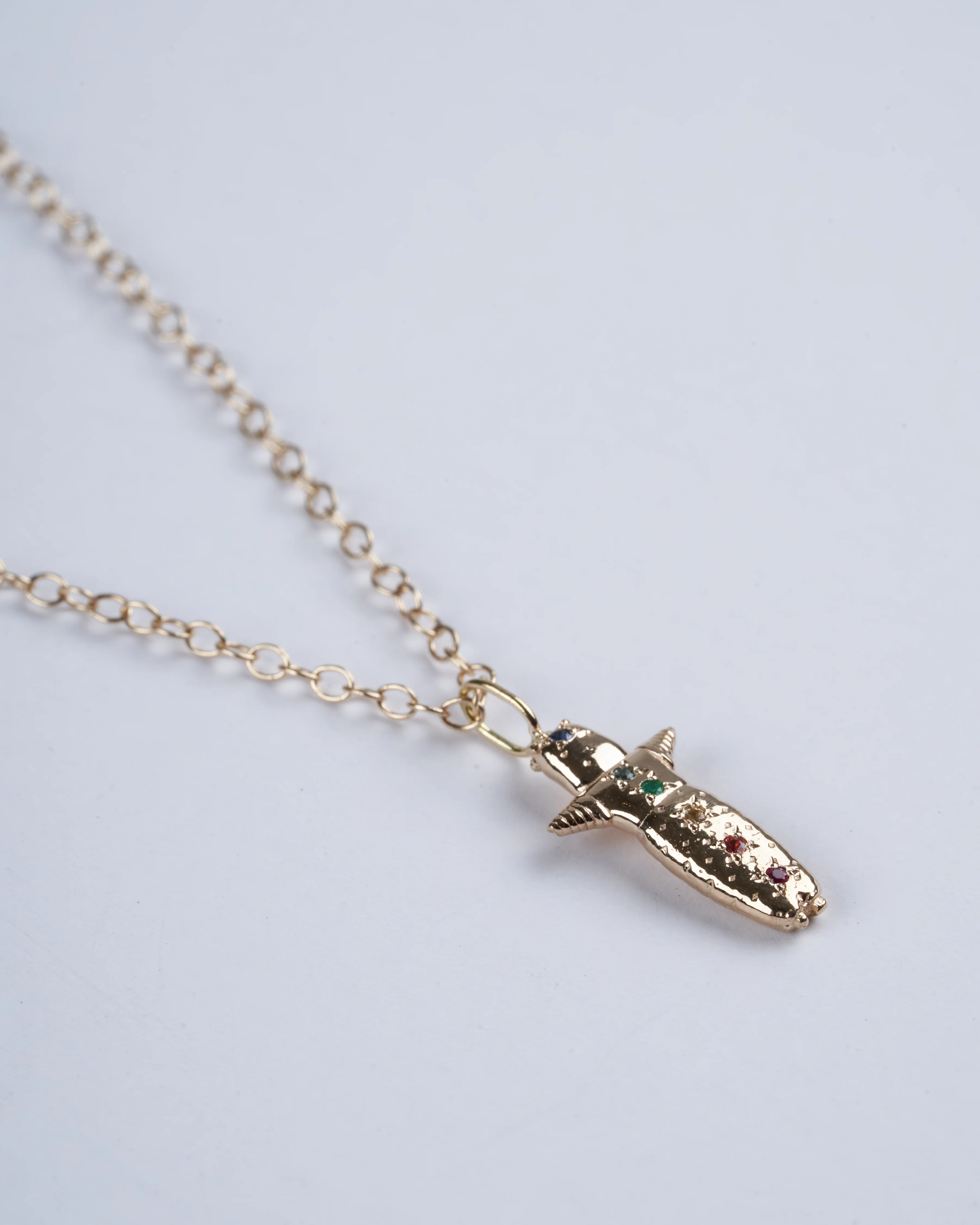 noj worry doll 14k yg w/ 16" chain - 14k gold - Image 6
