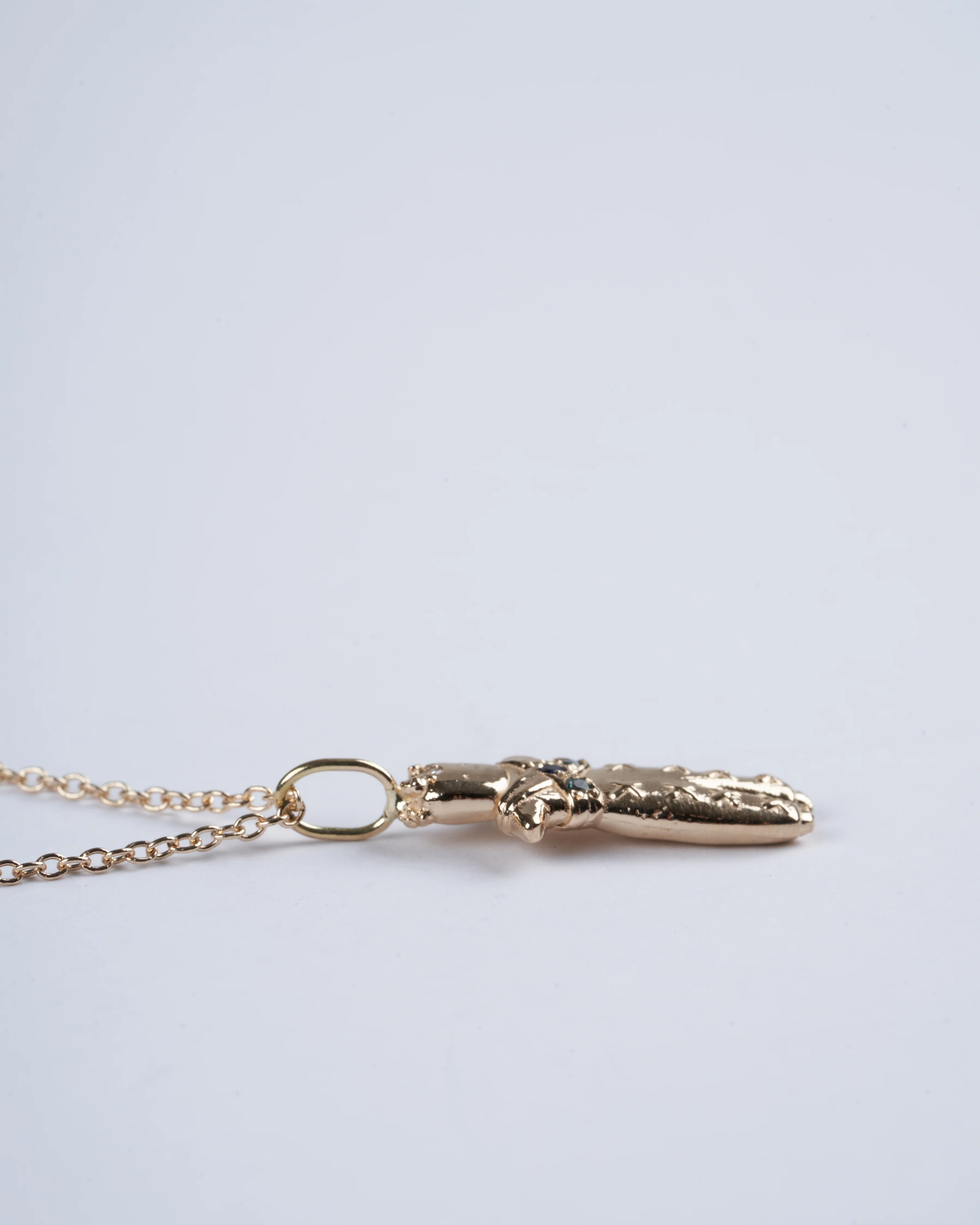 noj worry doll 14k yg w/ 16" chain - 14k gold - Image 7