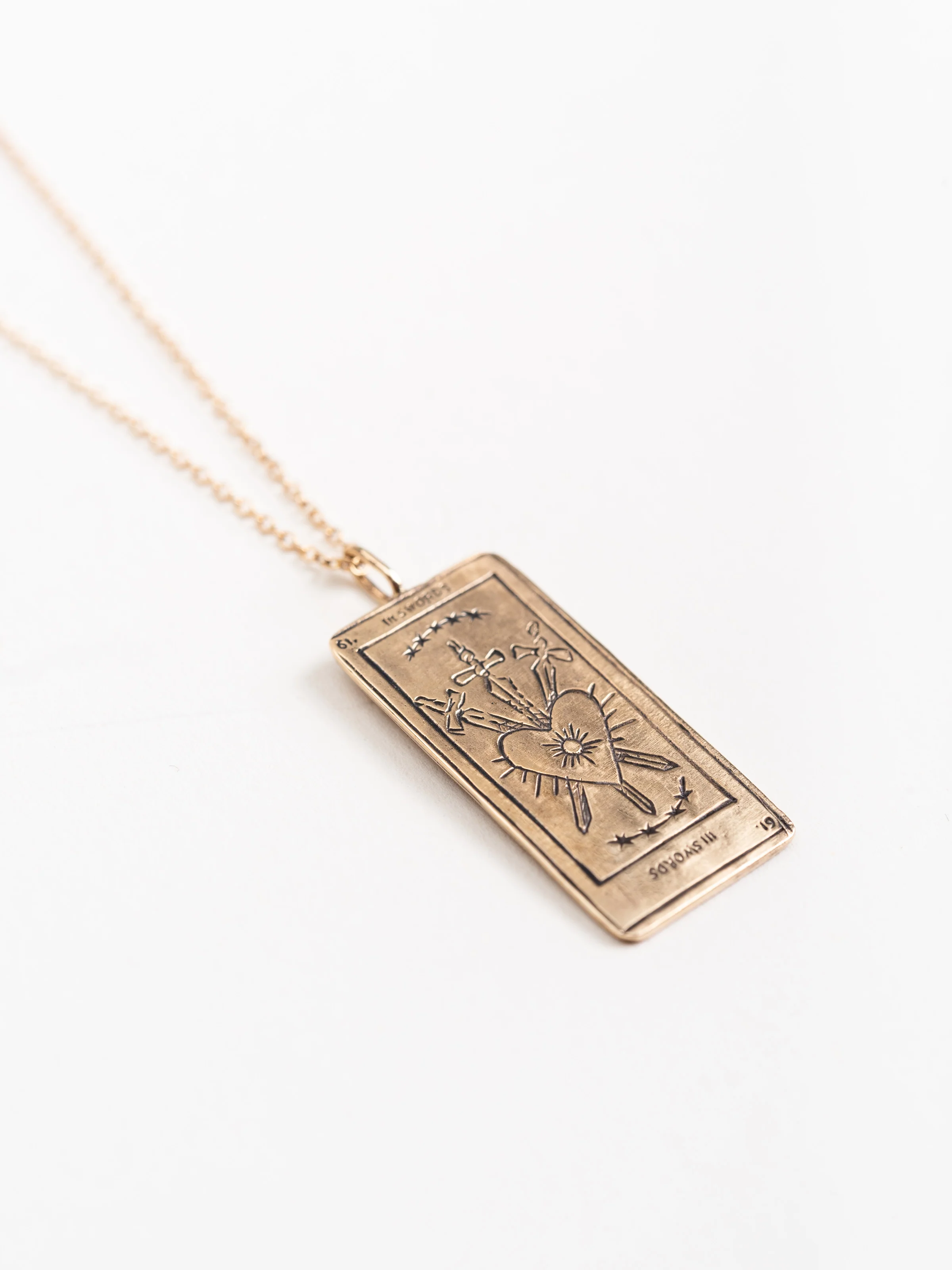tarot card pendant - three of swords - Image 3