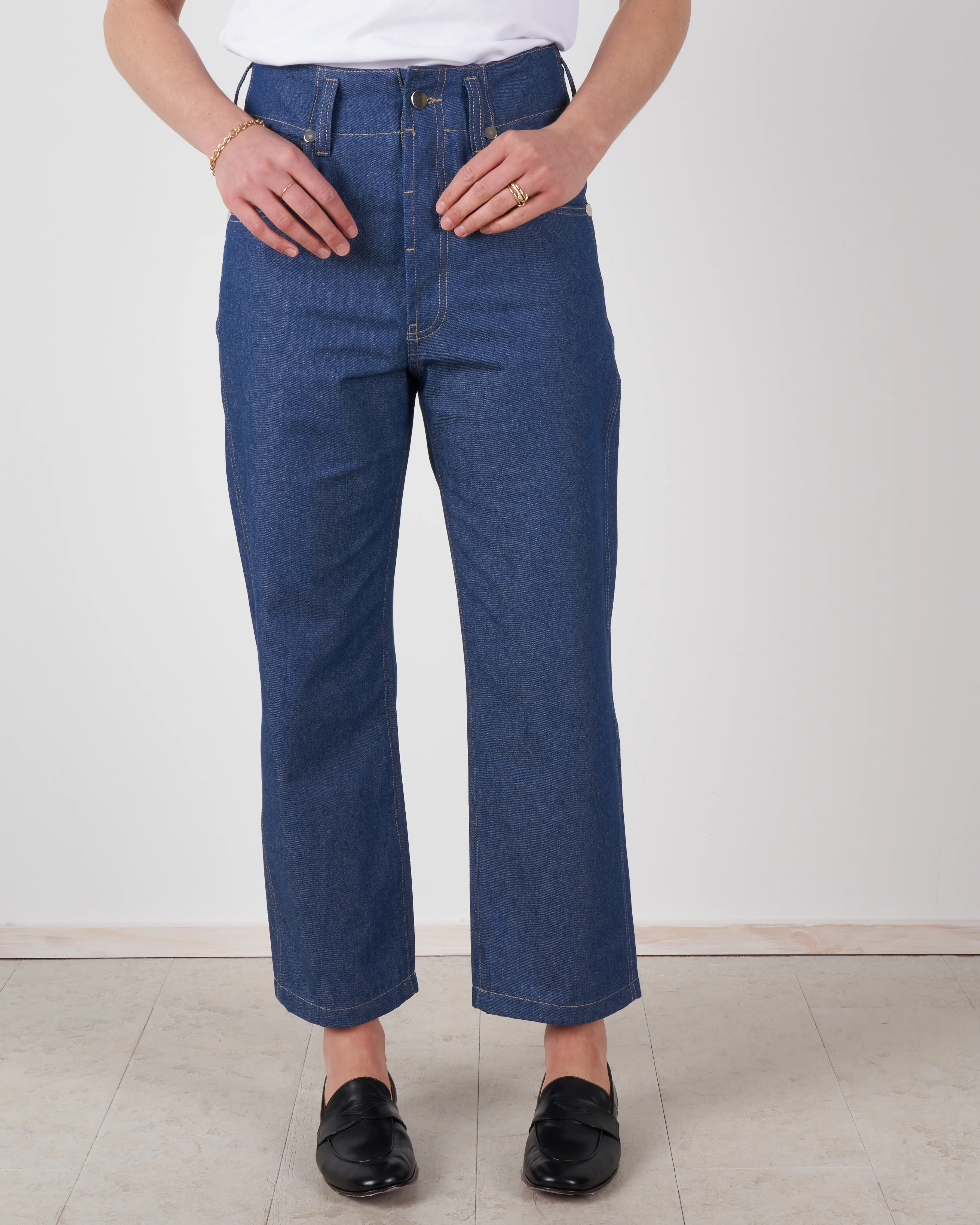 5 pockets denim pants - blue - Image 2