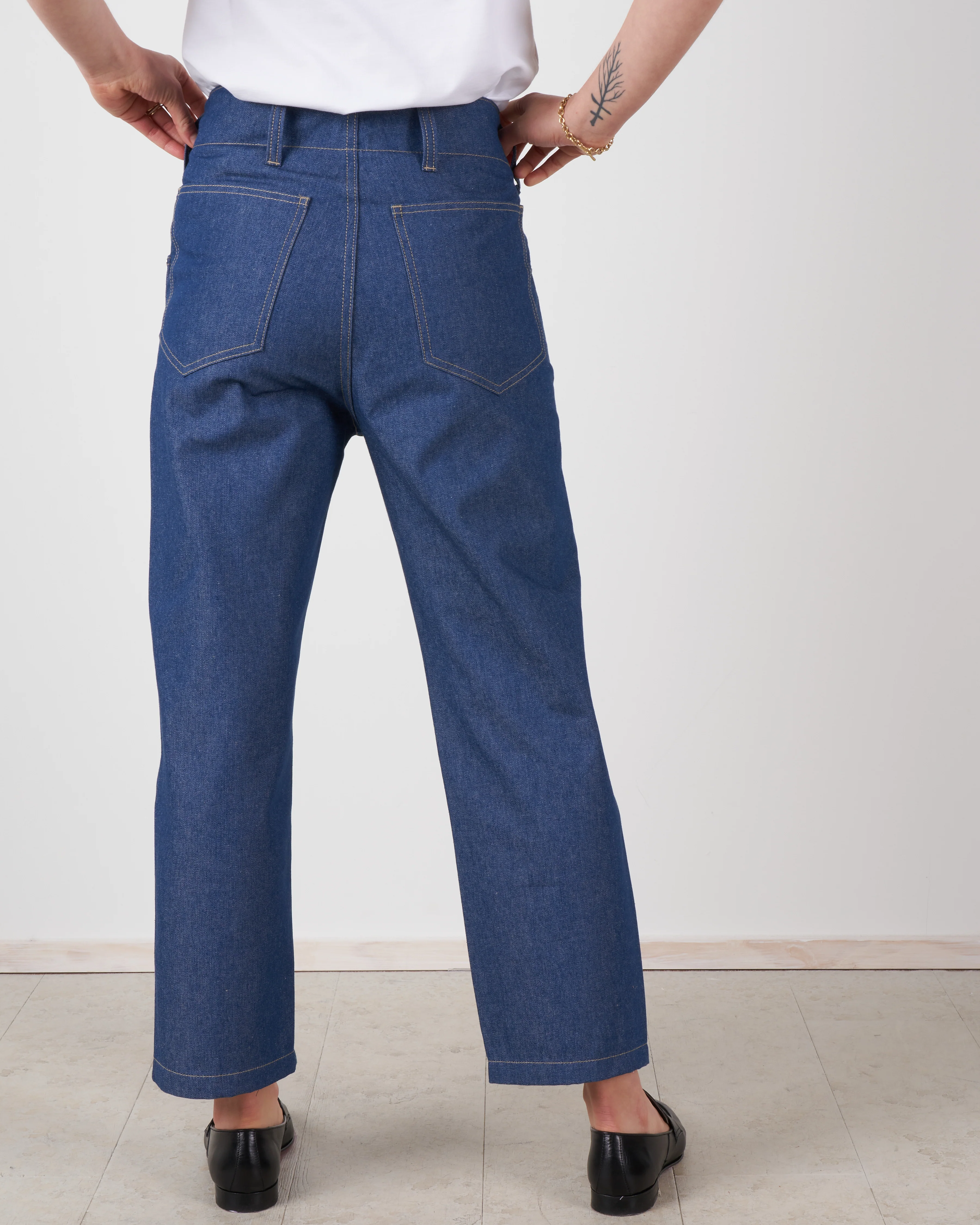 5 pockets denim pants - blue - Image 3