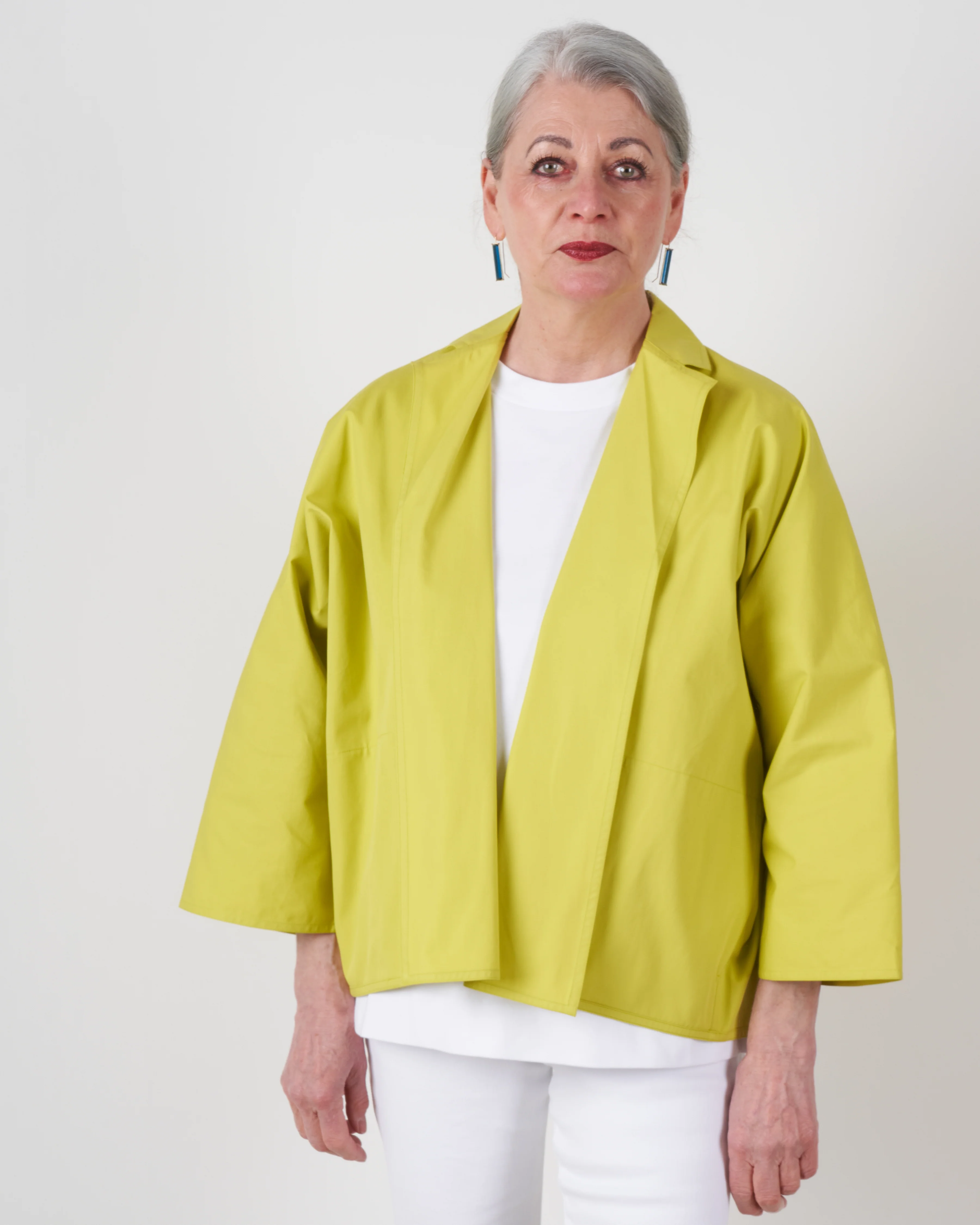 buttonless jacket - anise - Image 2
