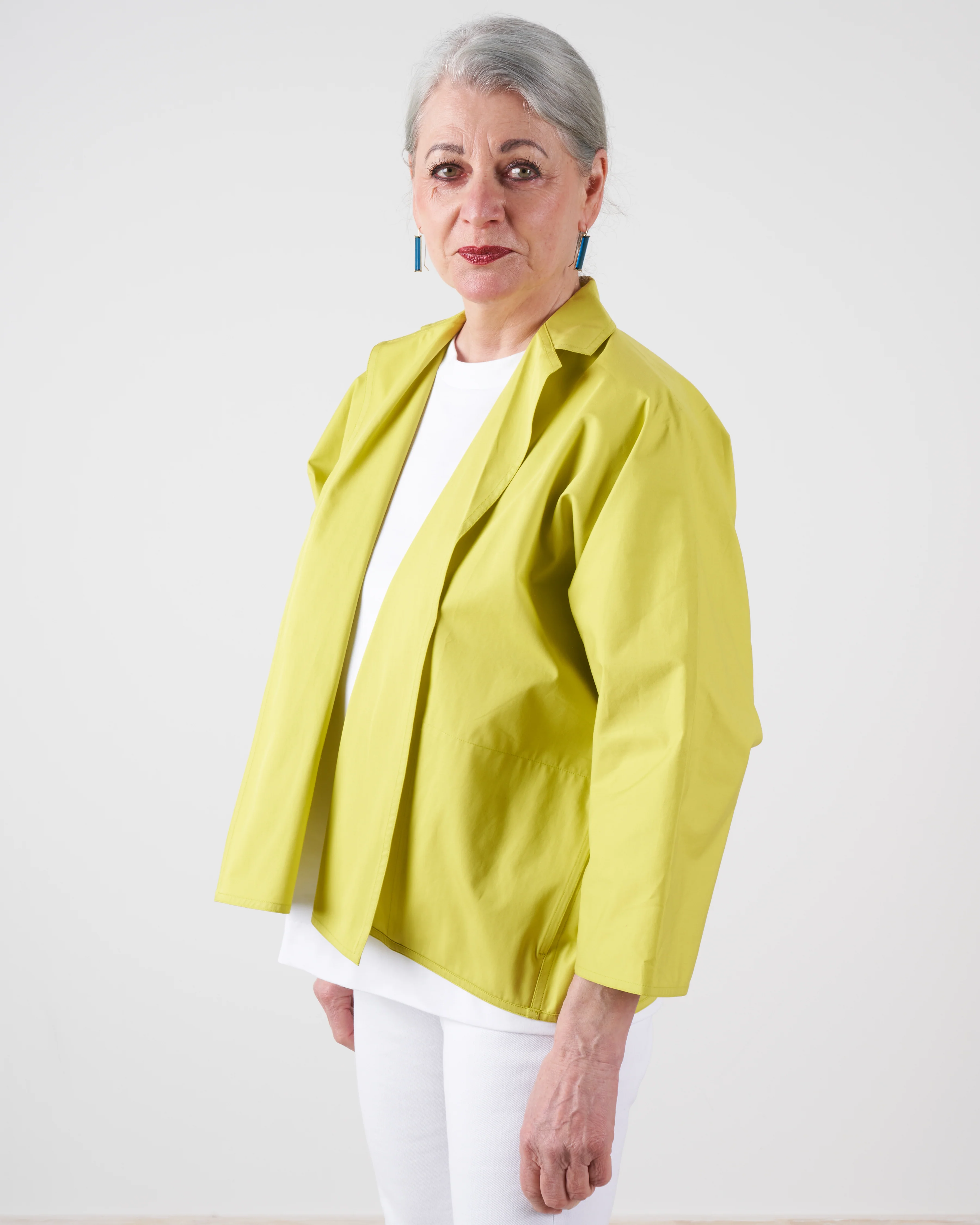 buttonless jacket - anise - Image 3