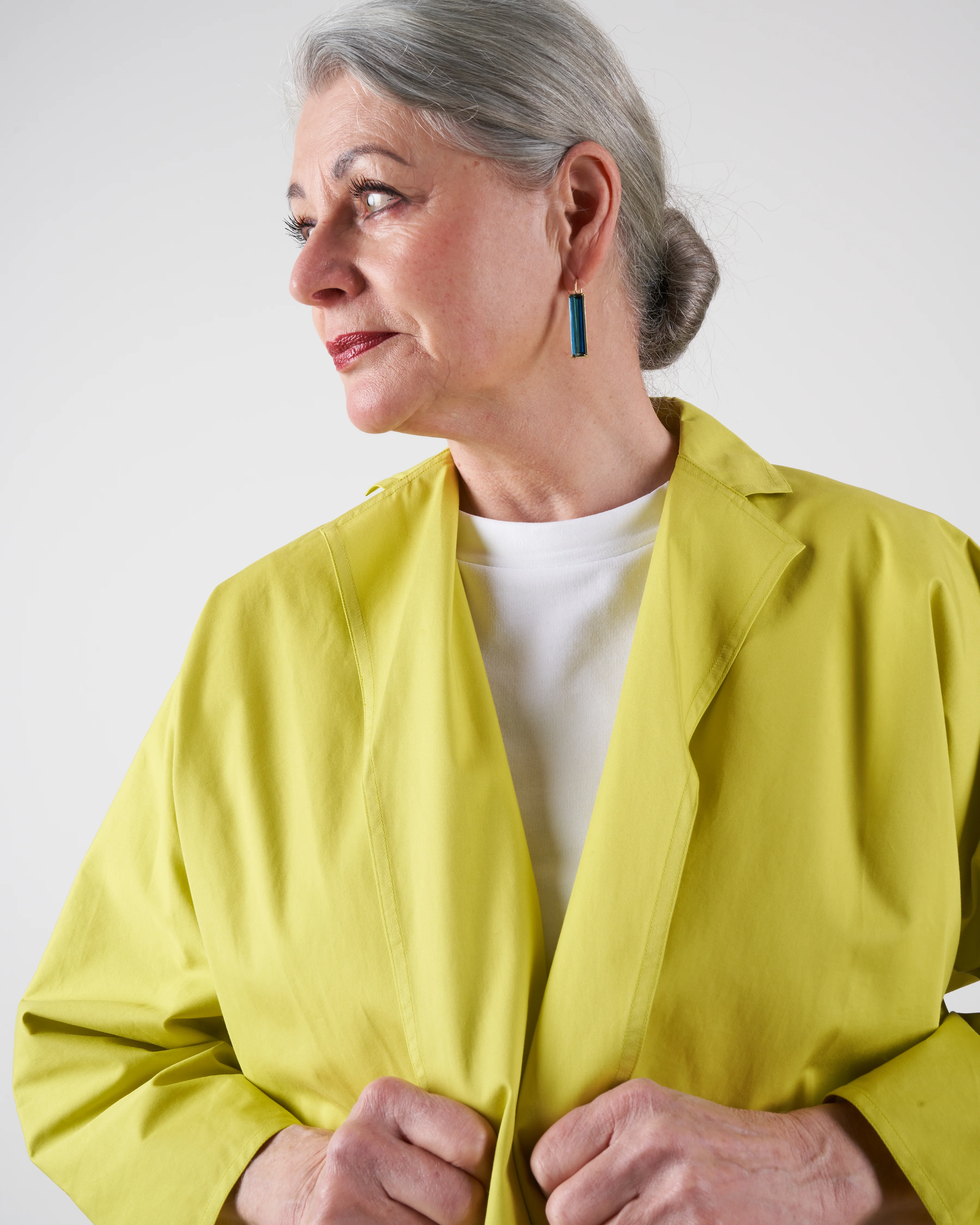 buttonless jacket - anise - Image 5