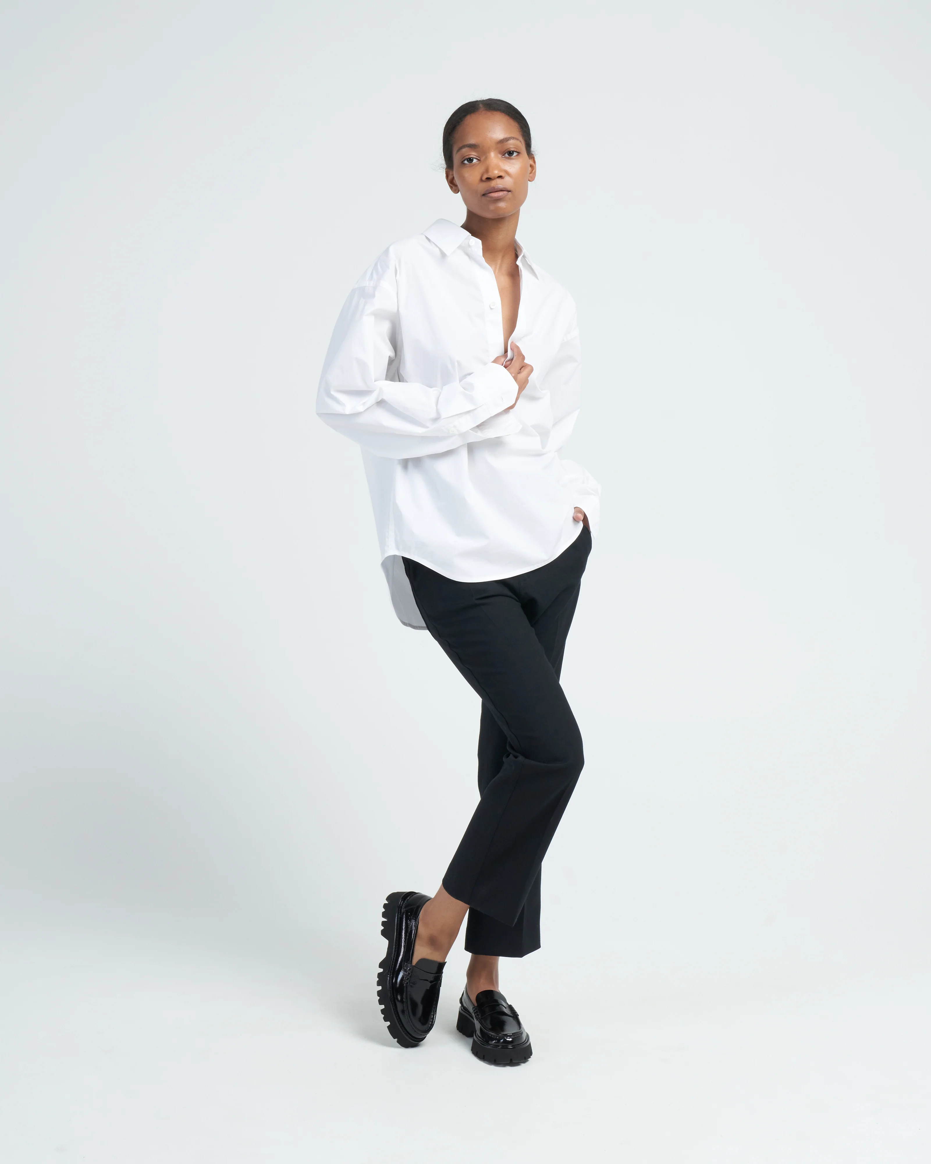 classic crease pants - black - Image 2