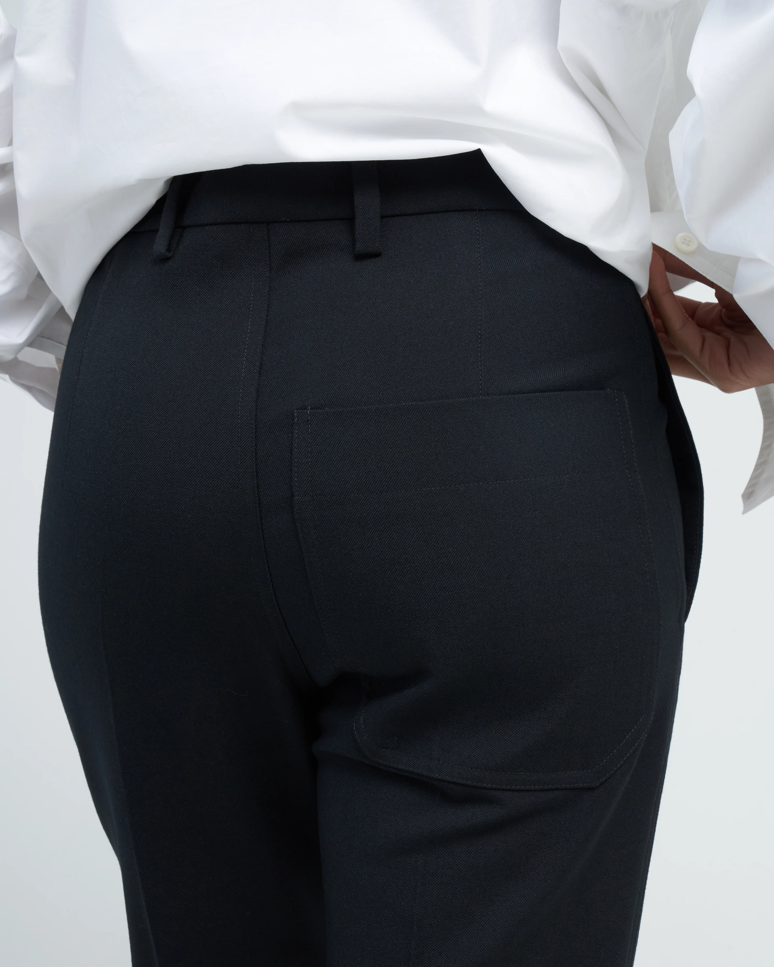 classic crease pants - black - Image 4