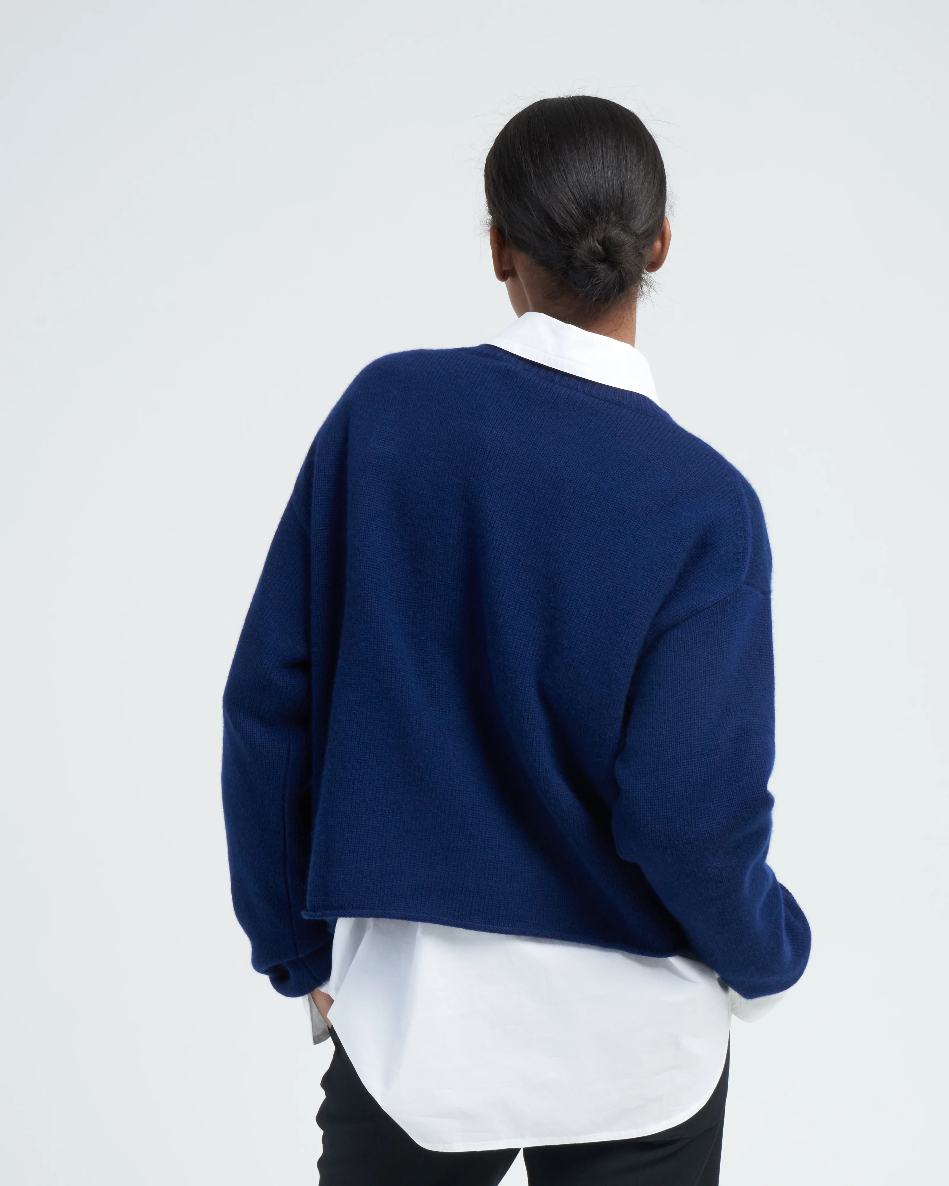 crew neck sweater - deep sea blue - Image 4