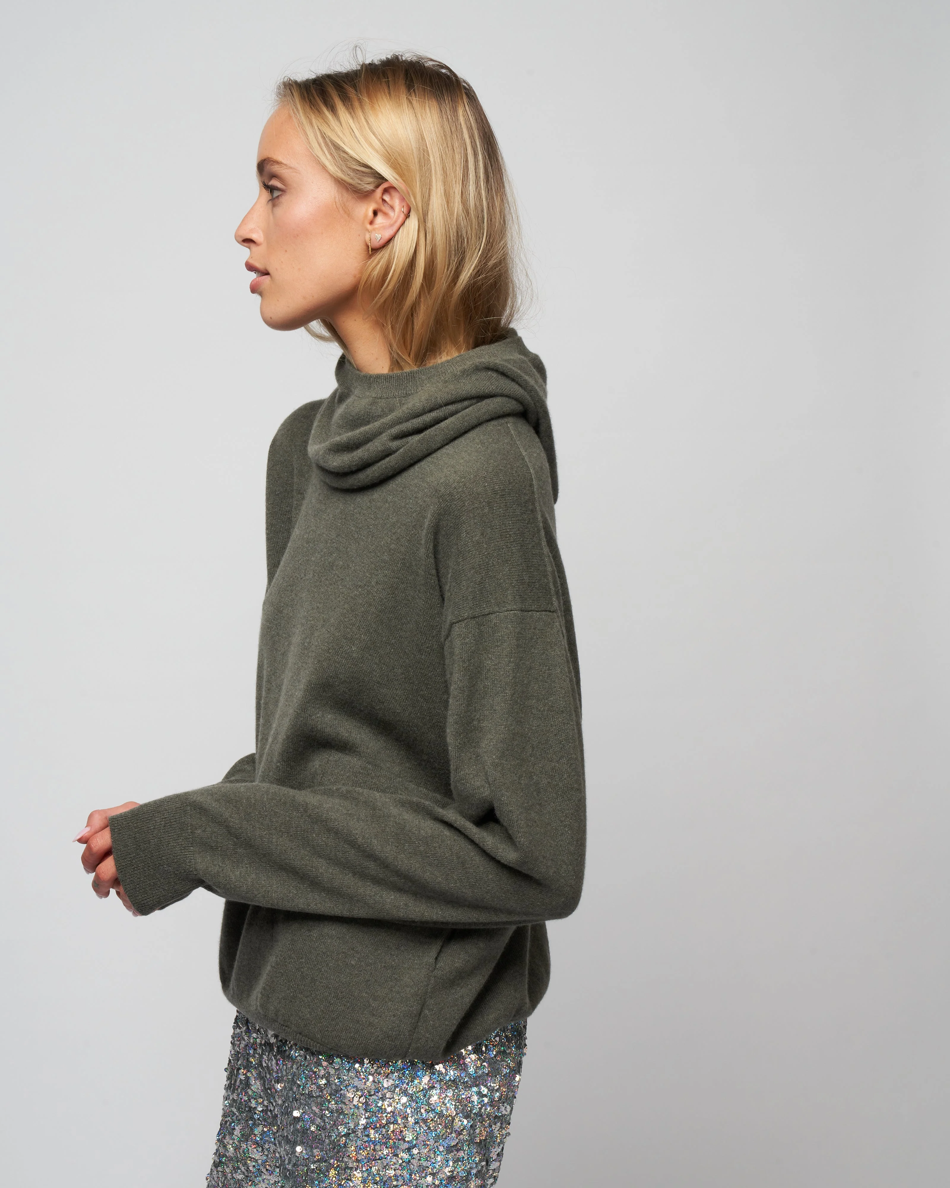 crew pullover sweater - knit khaki mel - Image 3