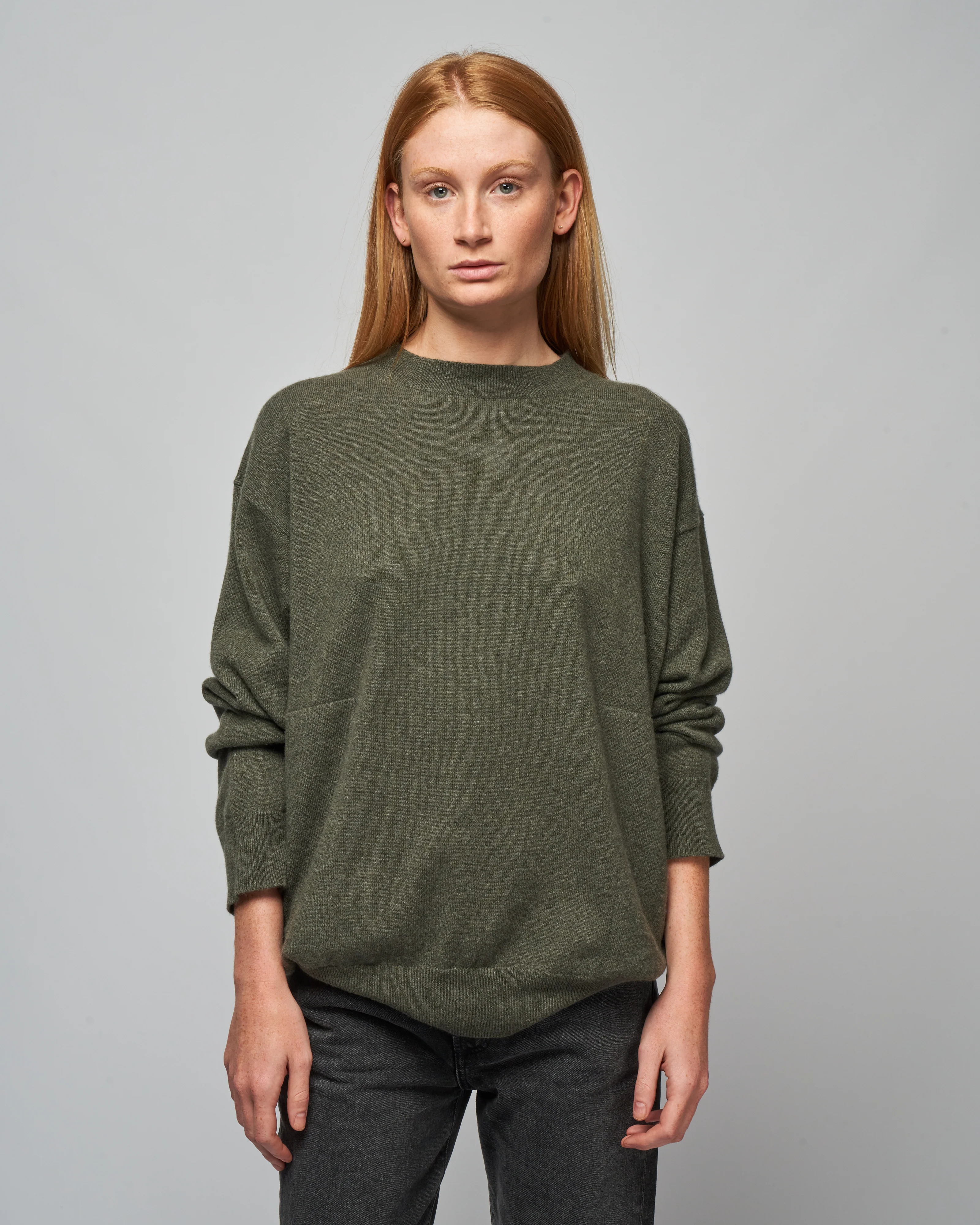 crew pullover sweater - knit khaki mel - Image 5