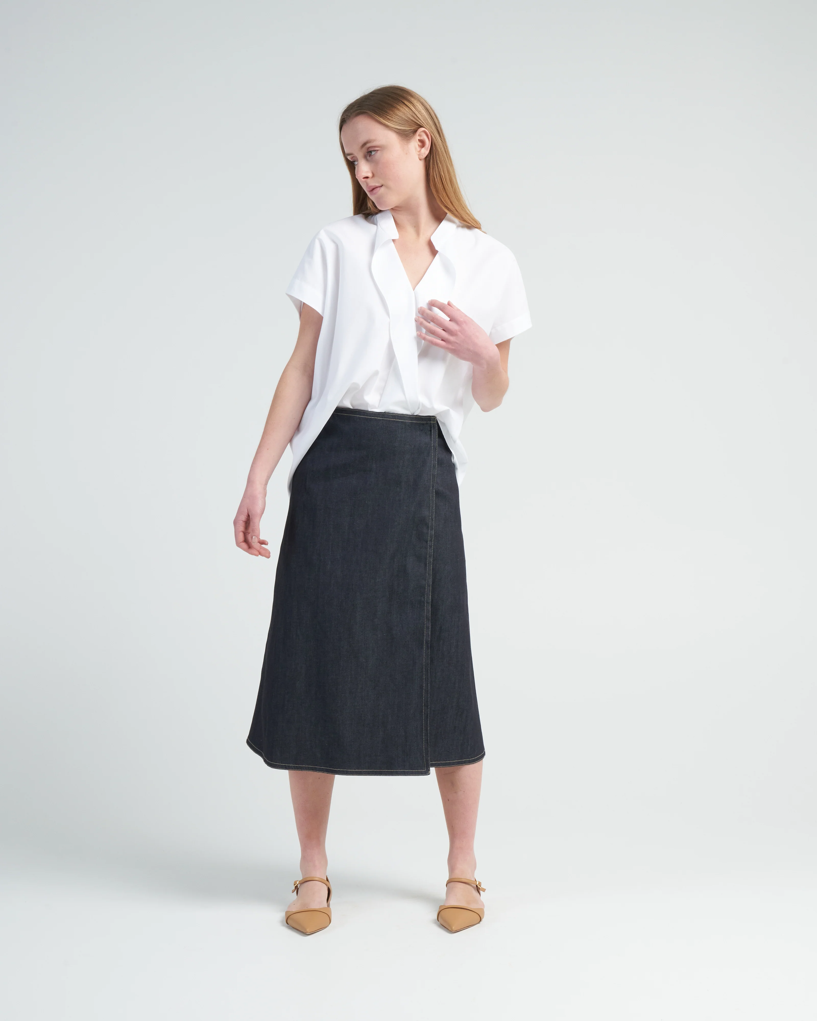 denim twill skirt - midnight - Image 2