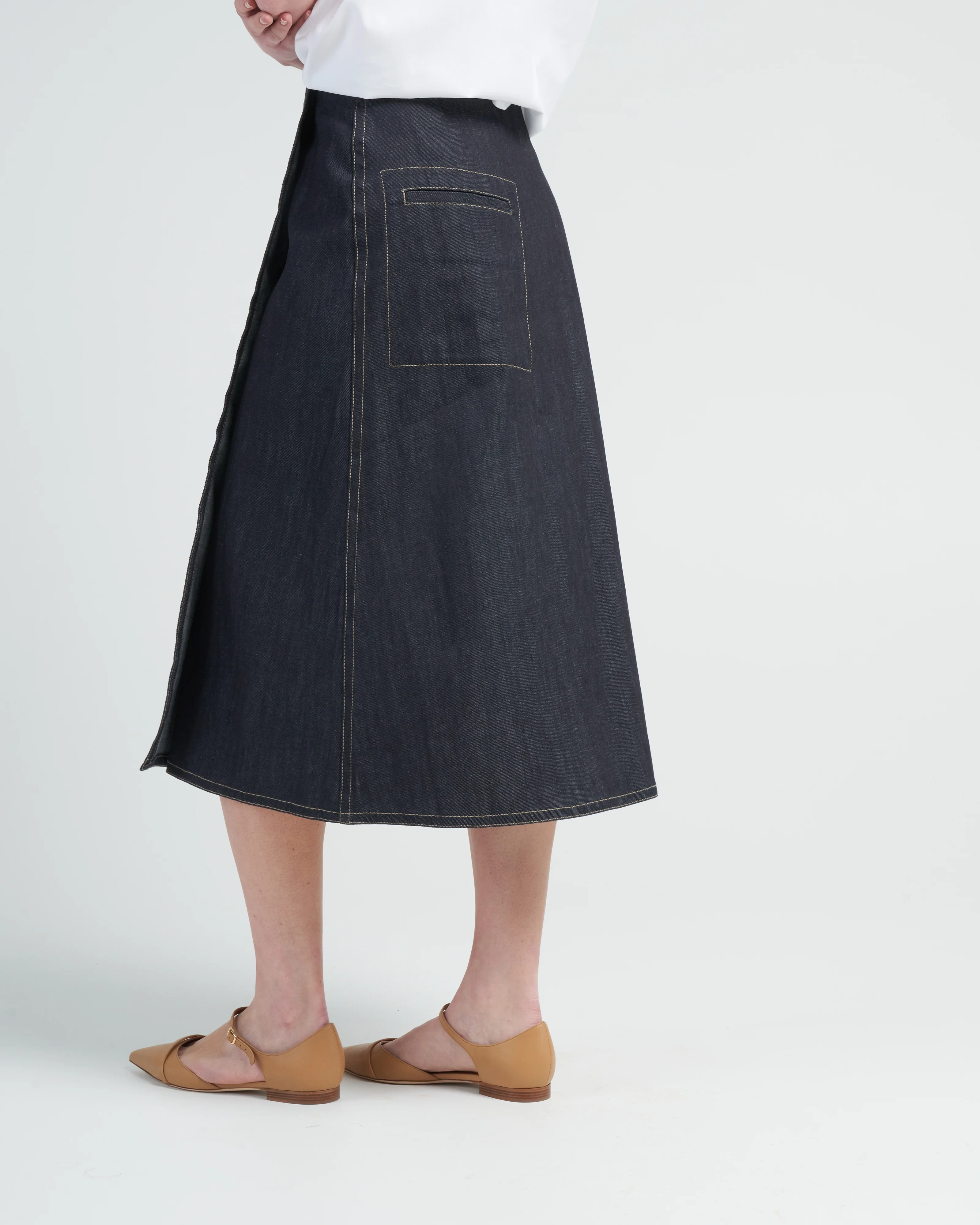 denim twill skirt - midnight - Image 3