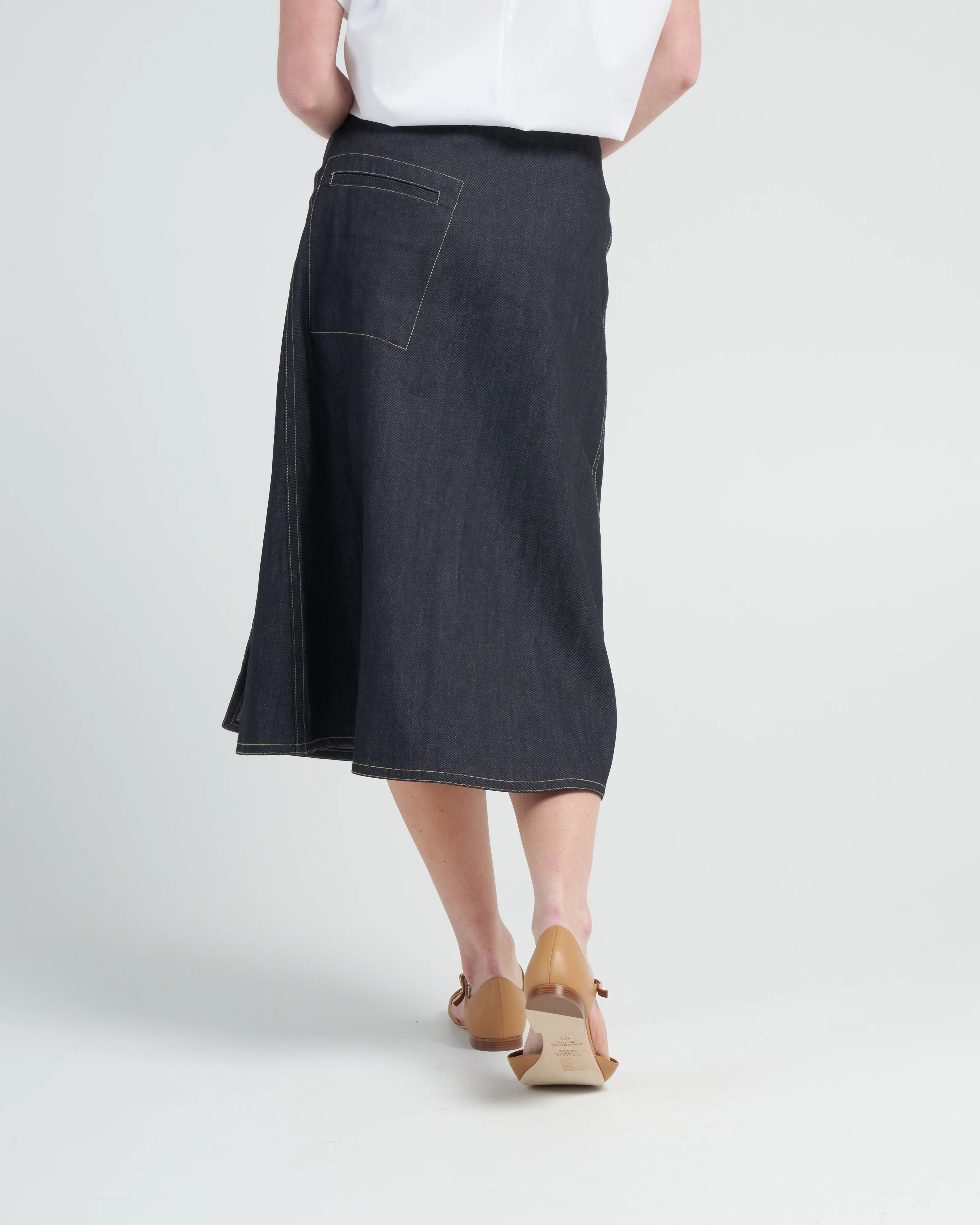 denim twill skirt - midnight - Image 4