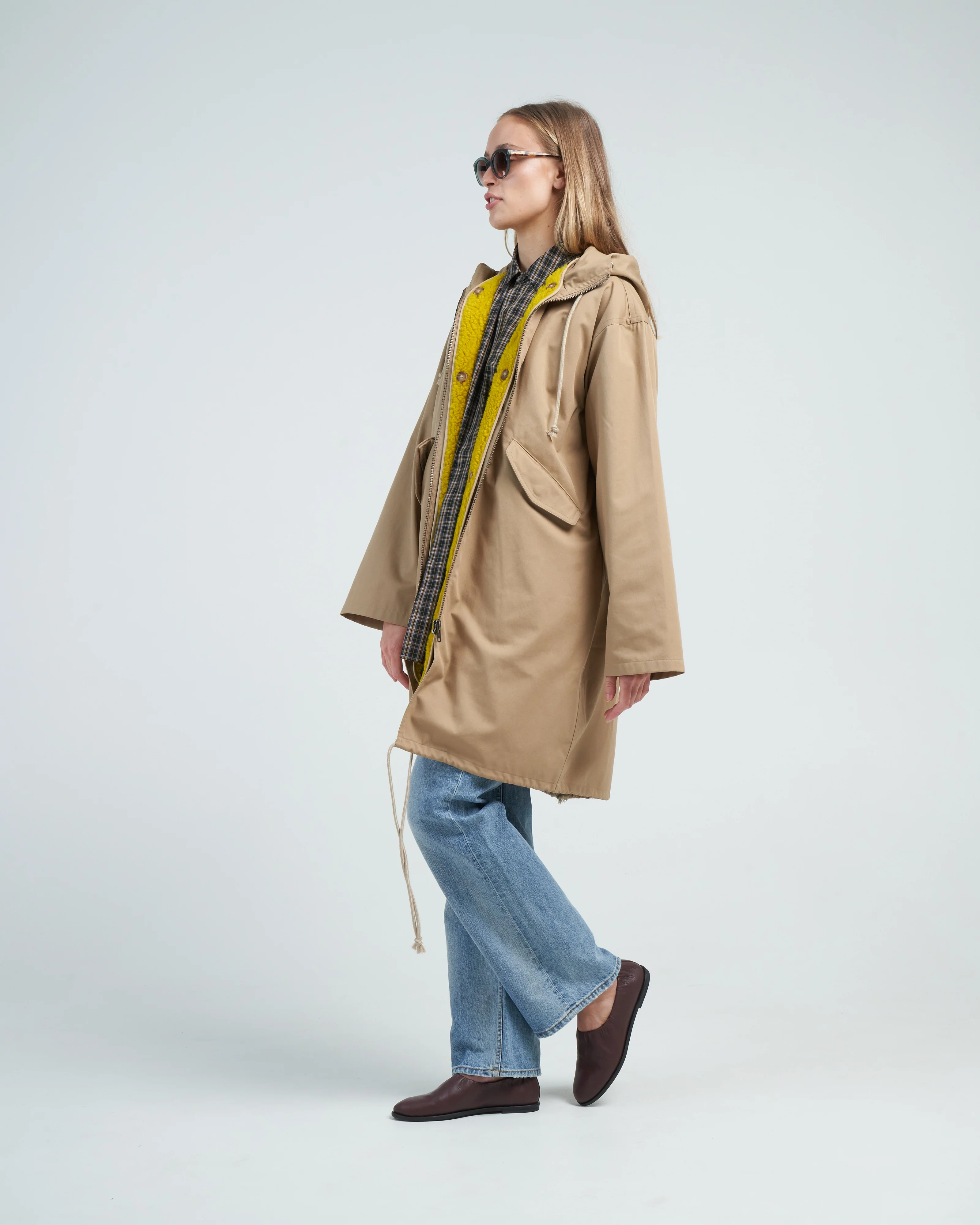 hooded parka - dune/mustard - Image 3