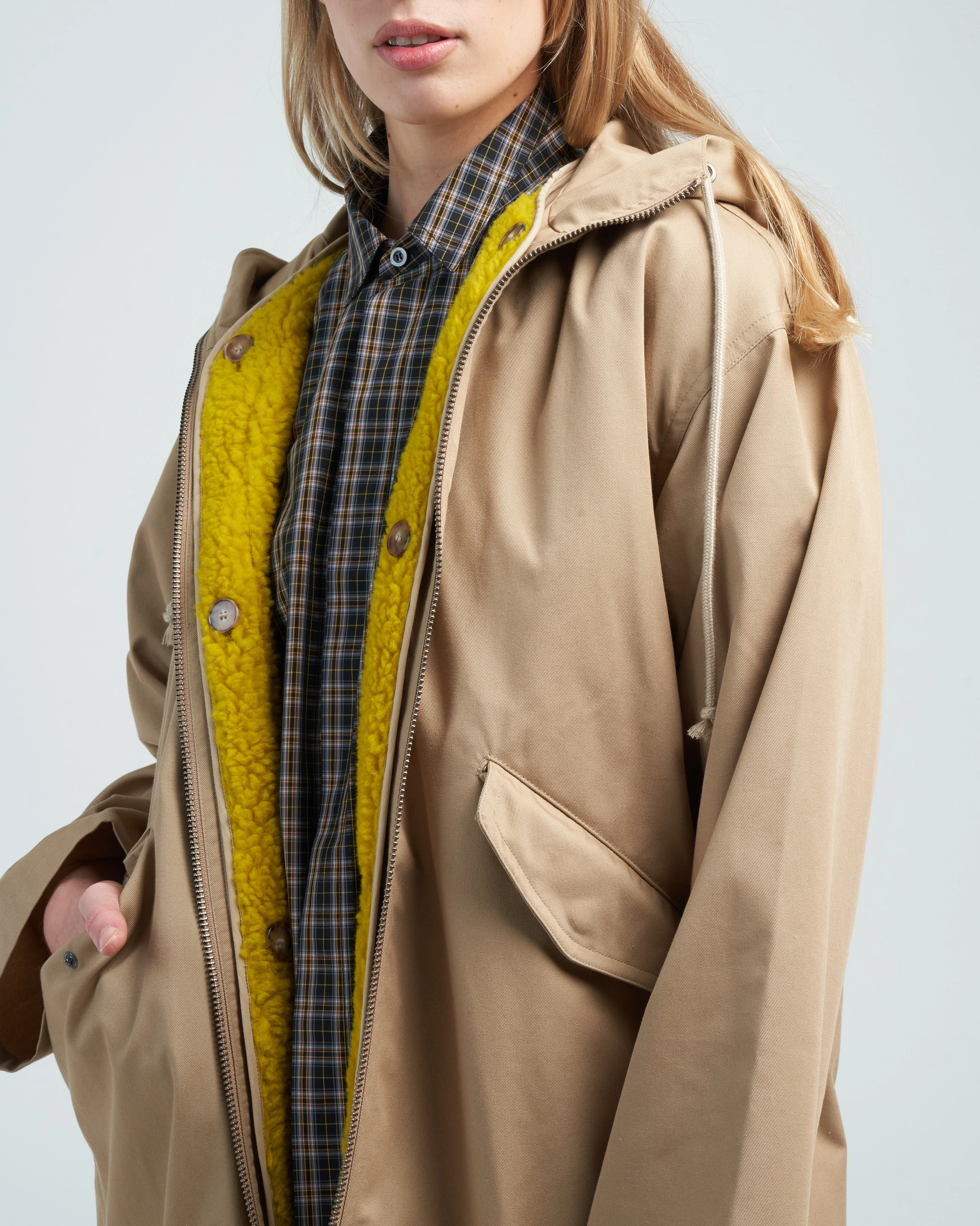 hooded parka - dune/mustard - Image 5