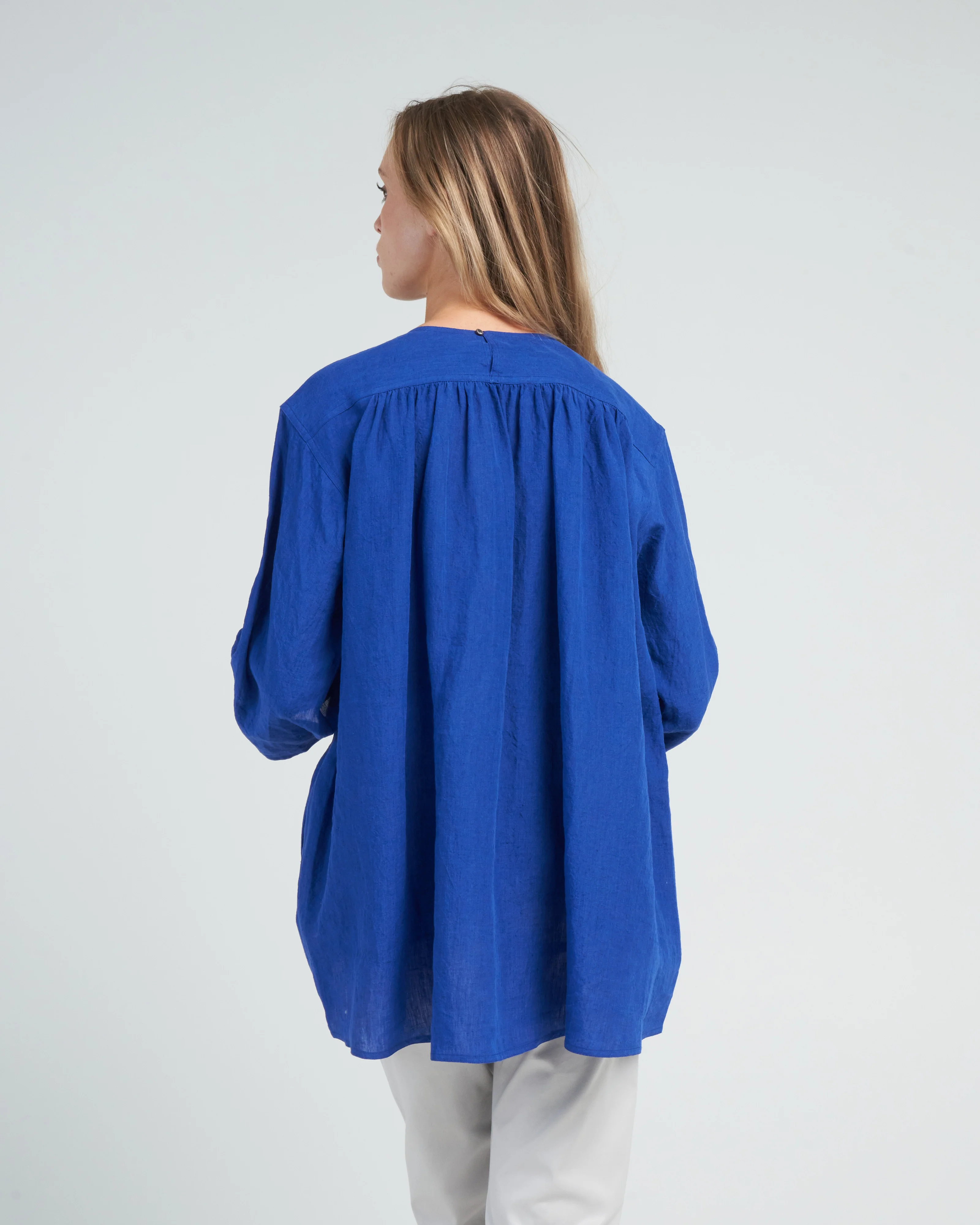 linen placket pullover top - touareg - Image 4