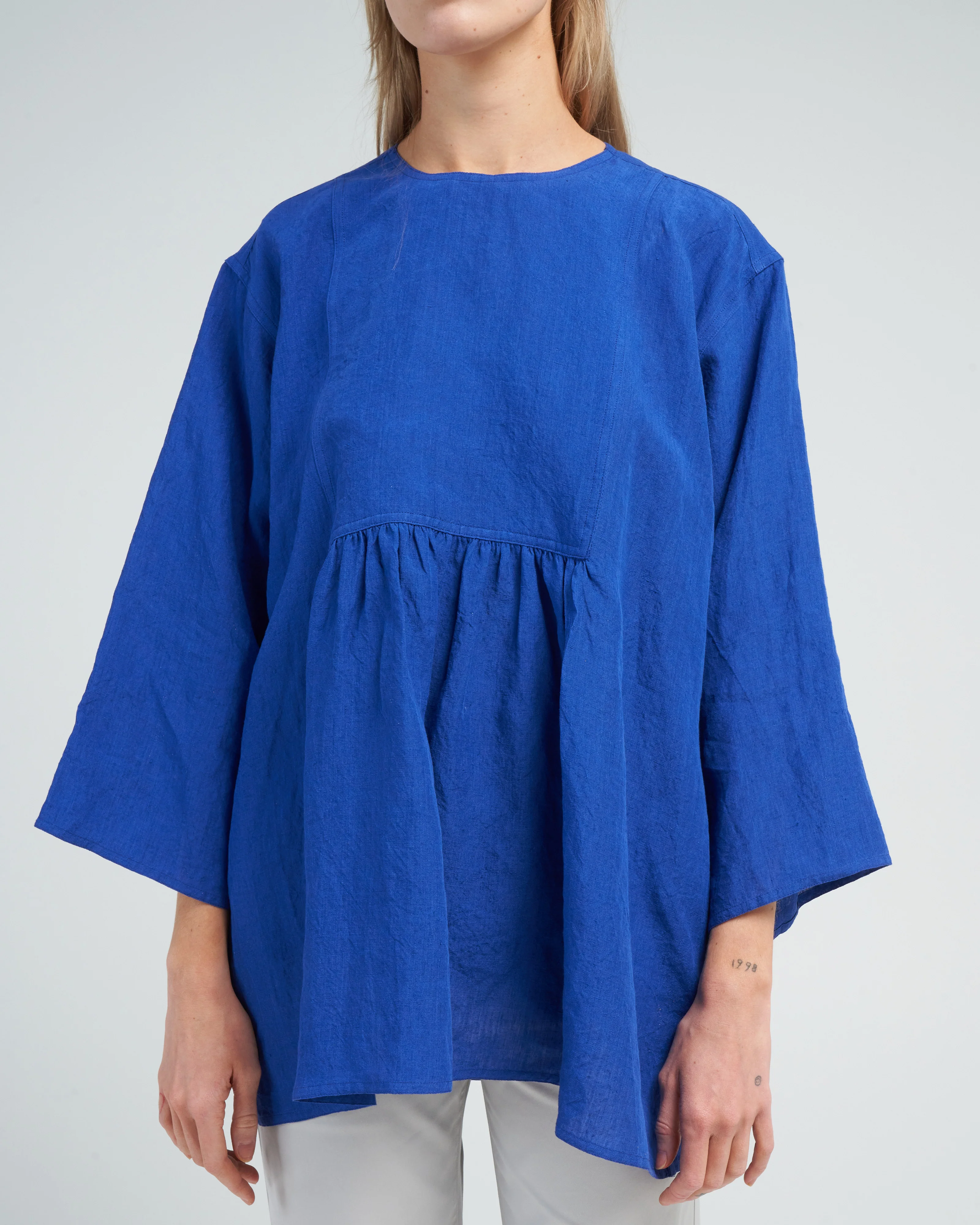 linen placket pullover top - touareg - Image 5