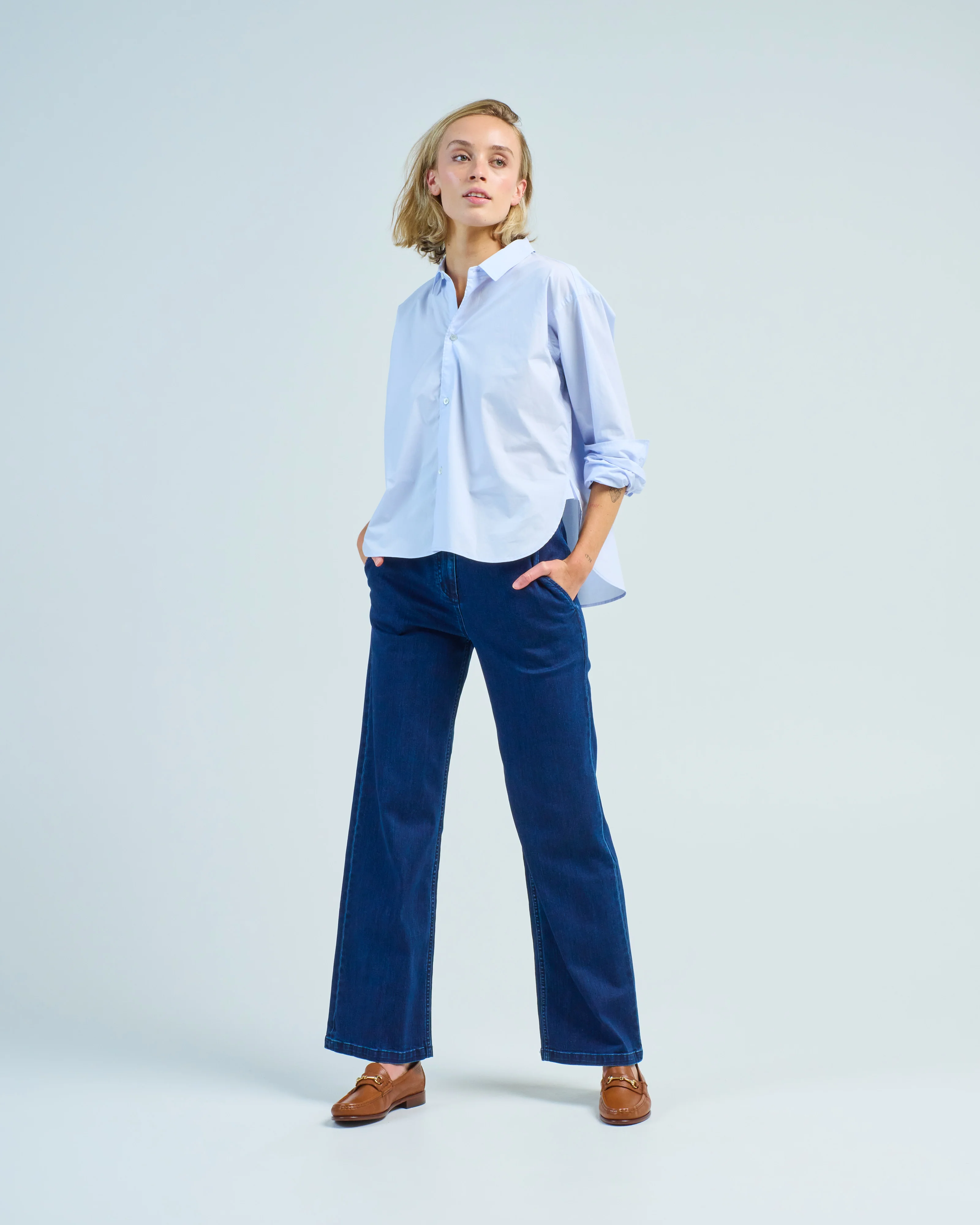 long sleeve cropped shirt - Image 2