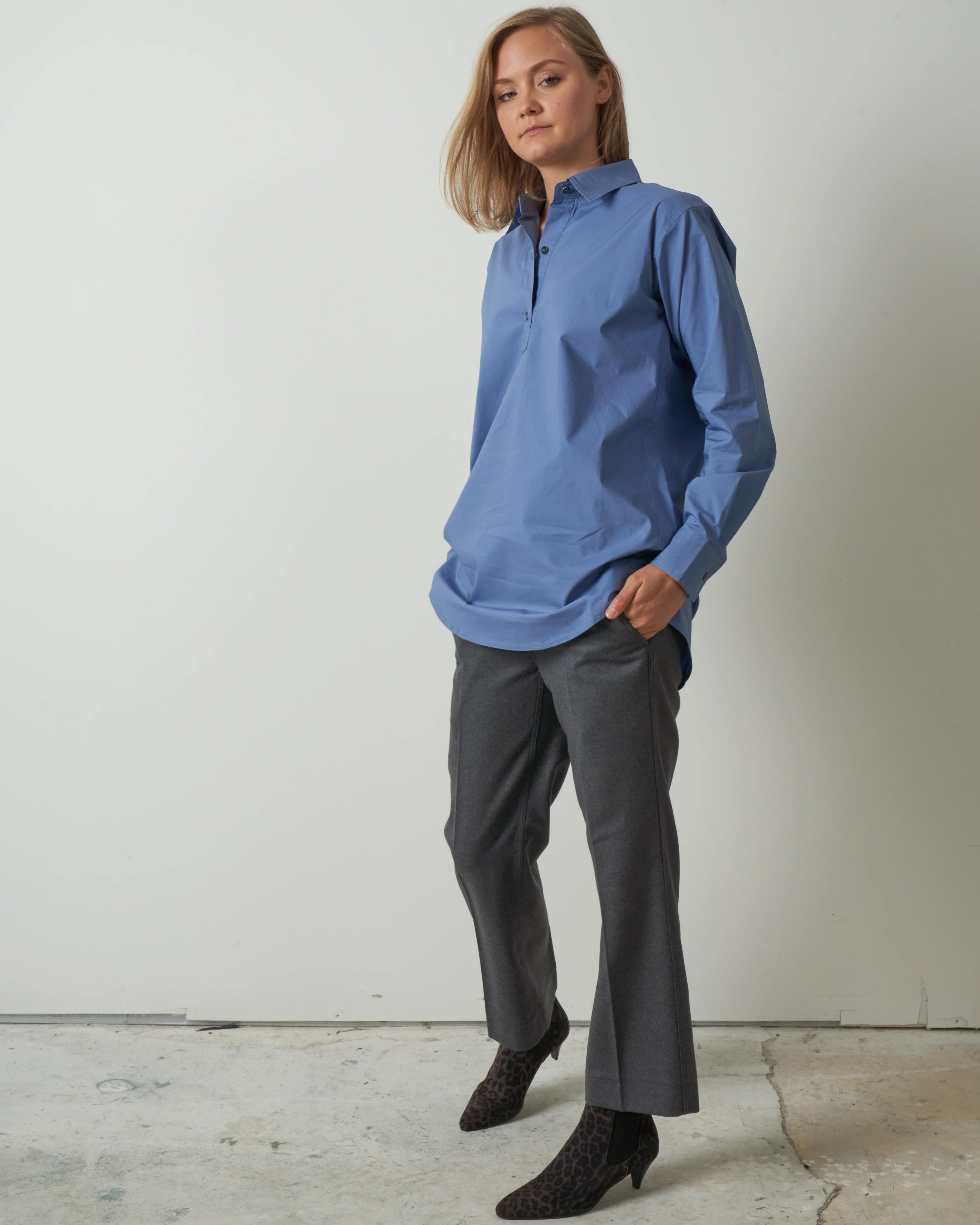 lslv polo-style shirt - woven andaman sea - Image 5