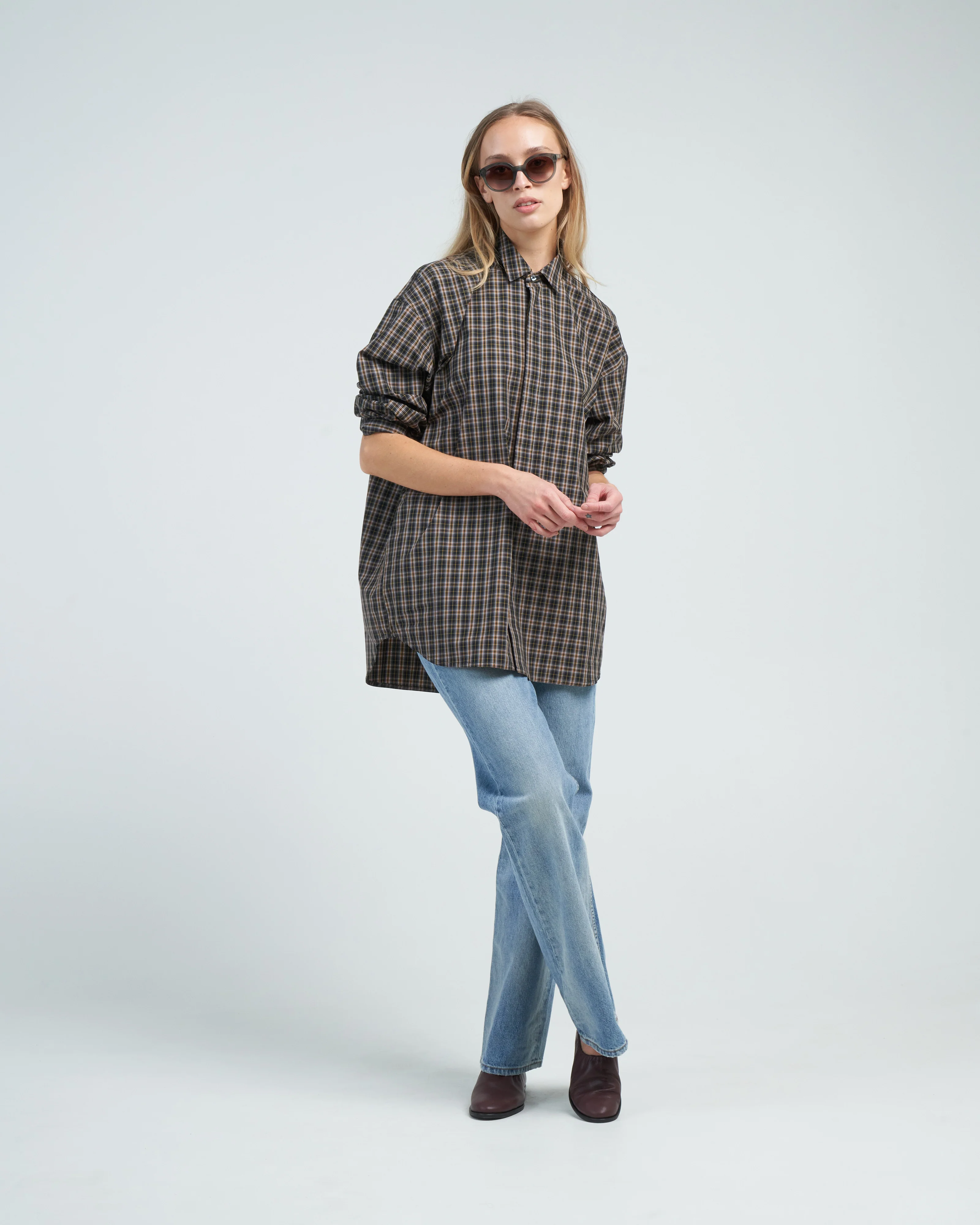shirt w/ button placket - woven gallaway - Image 2