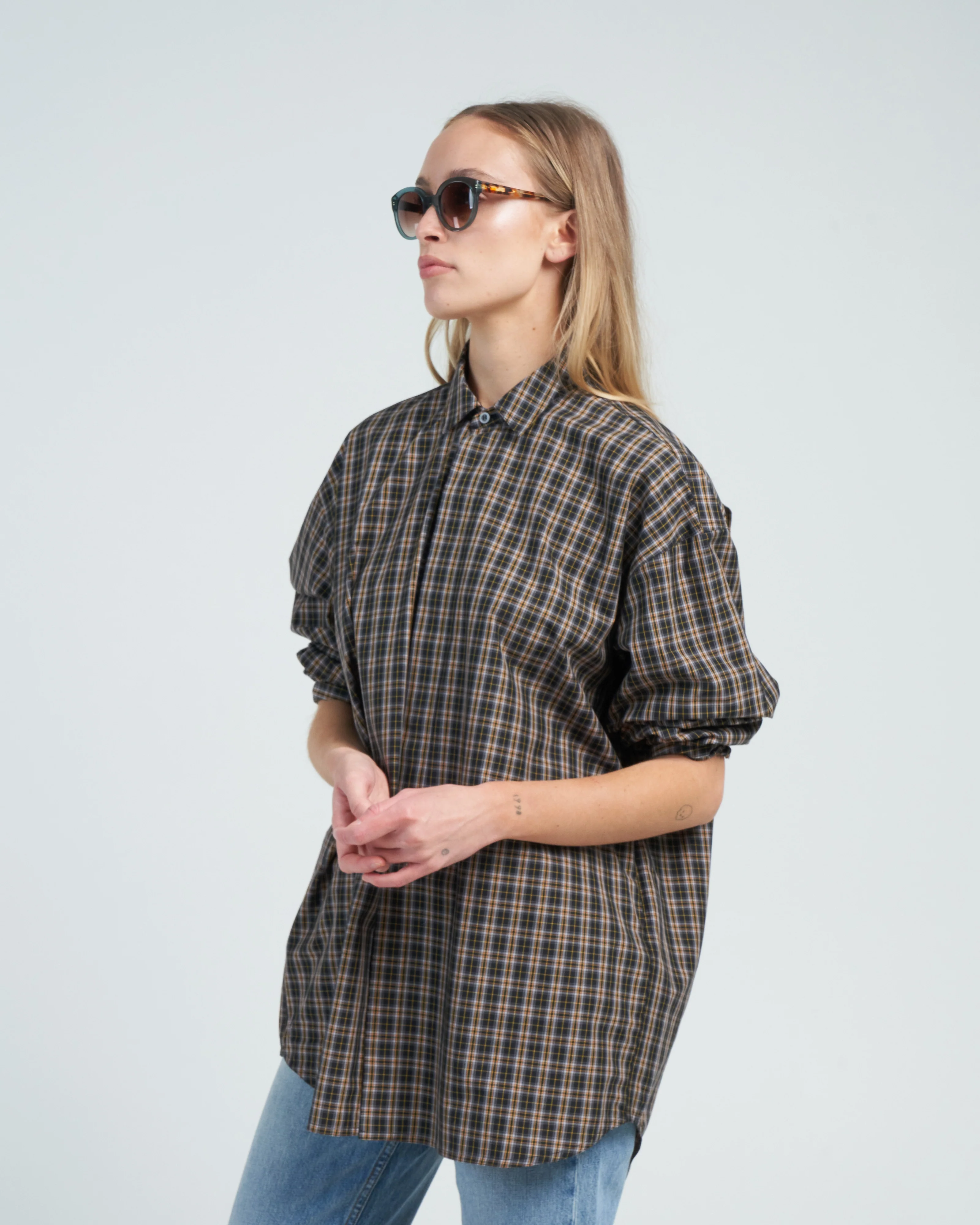 shirt w/ button placket - woven gallaway - Image 3