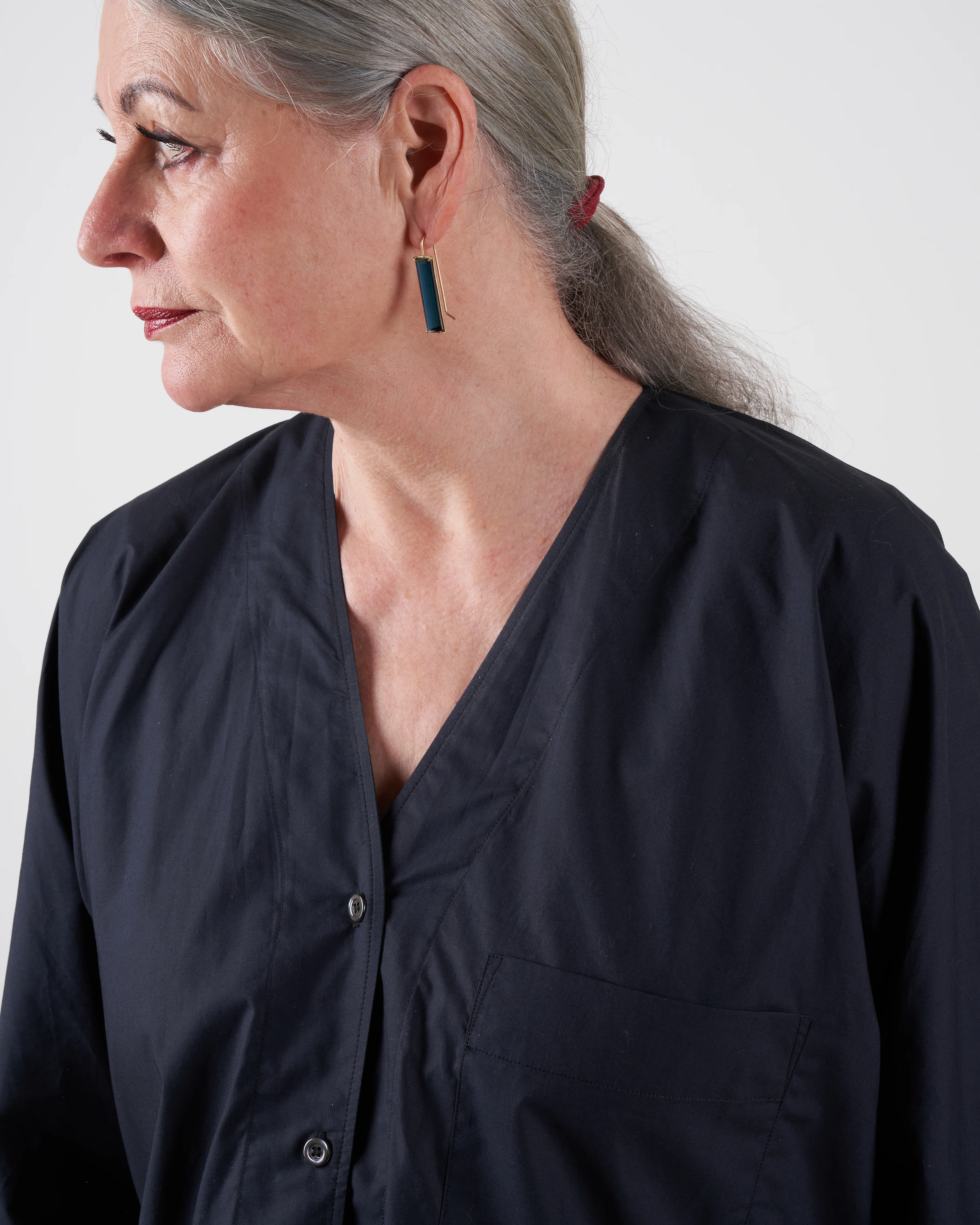 shirt with chest pocket - black - Image 6