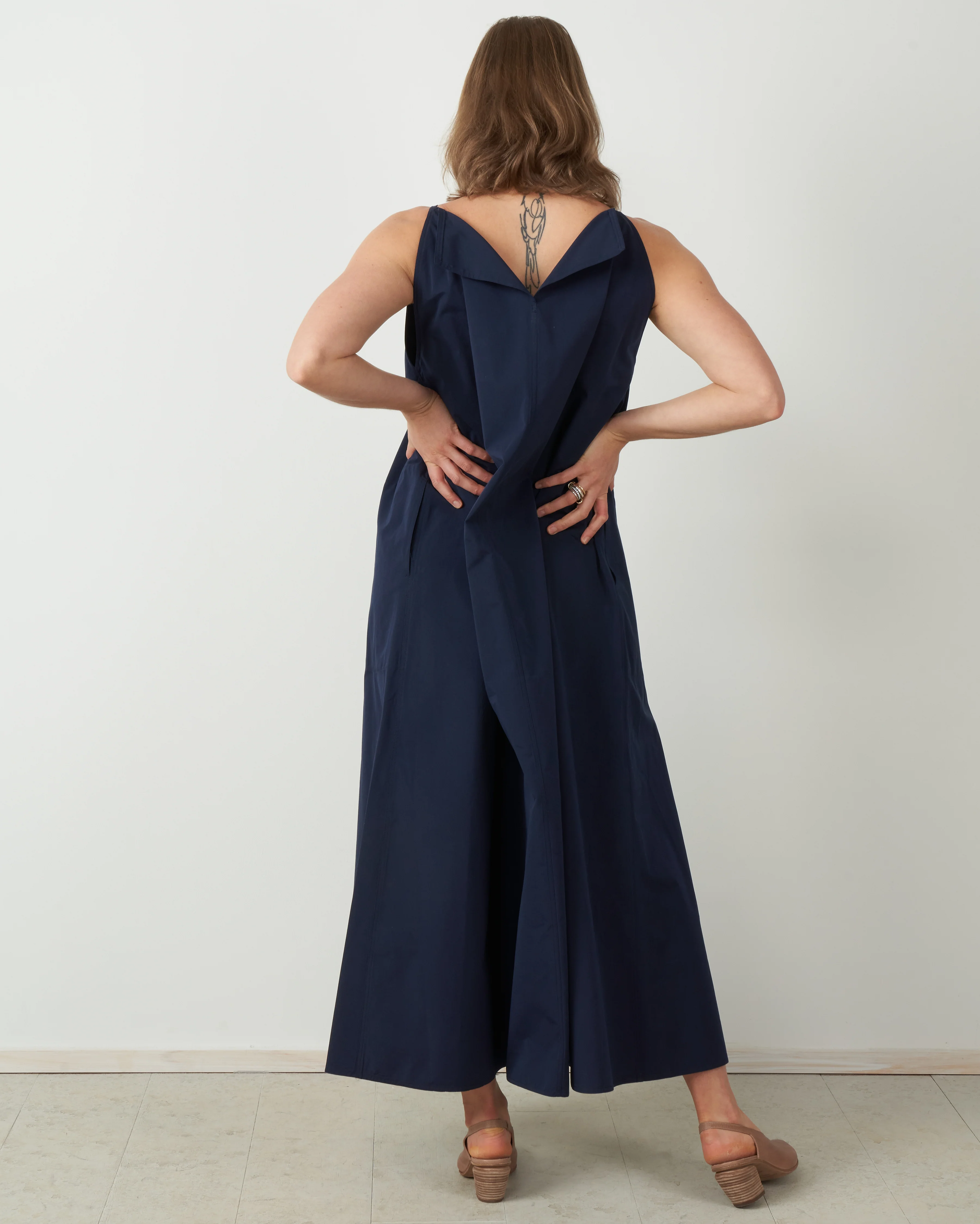 summer dress - woven dark navy - Image 3