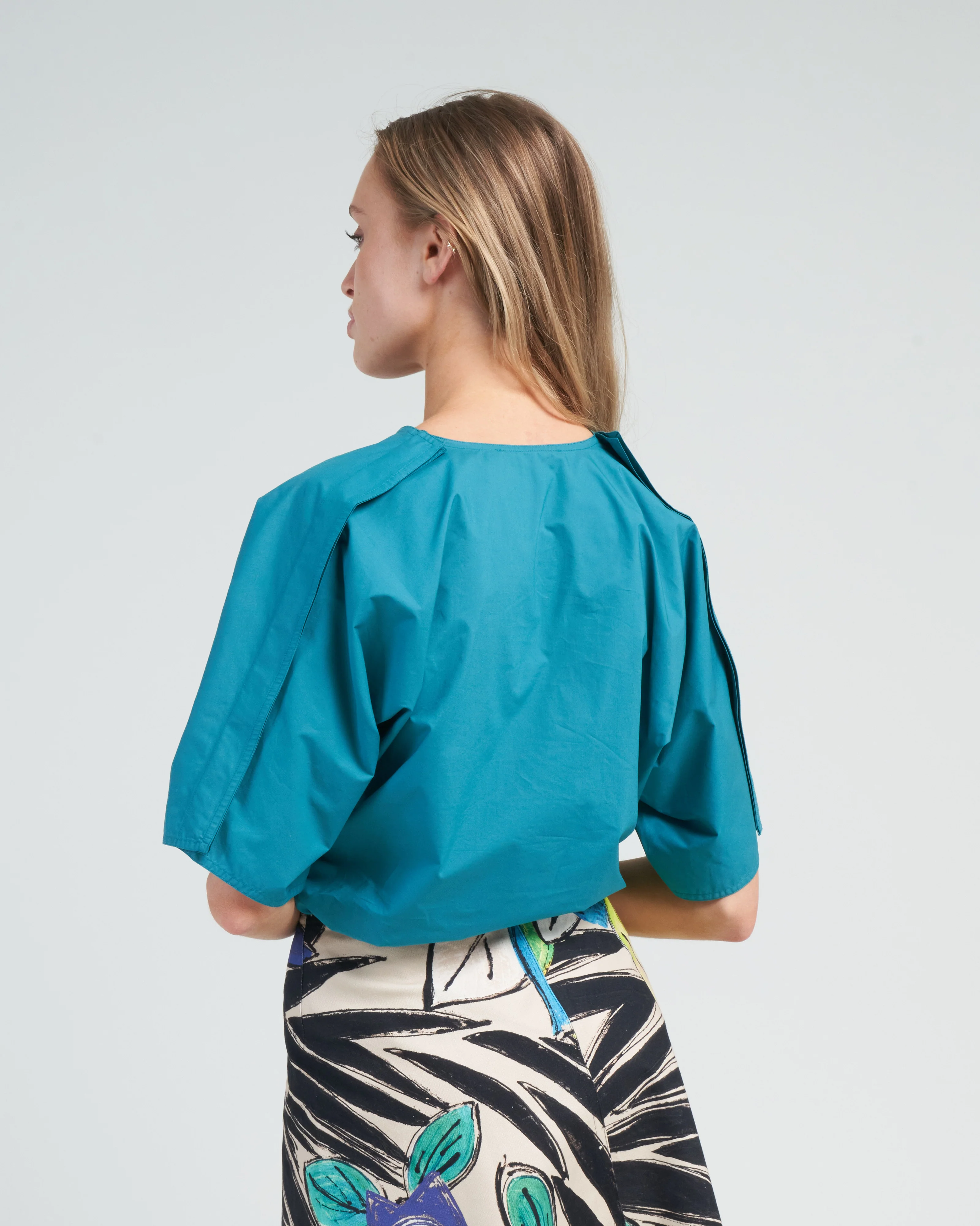 split neck top - topaz - Image 4