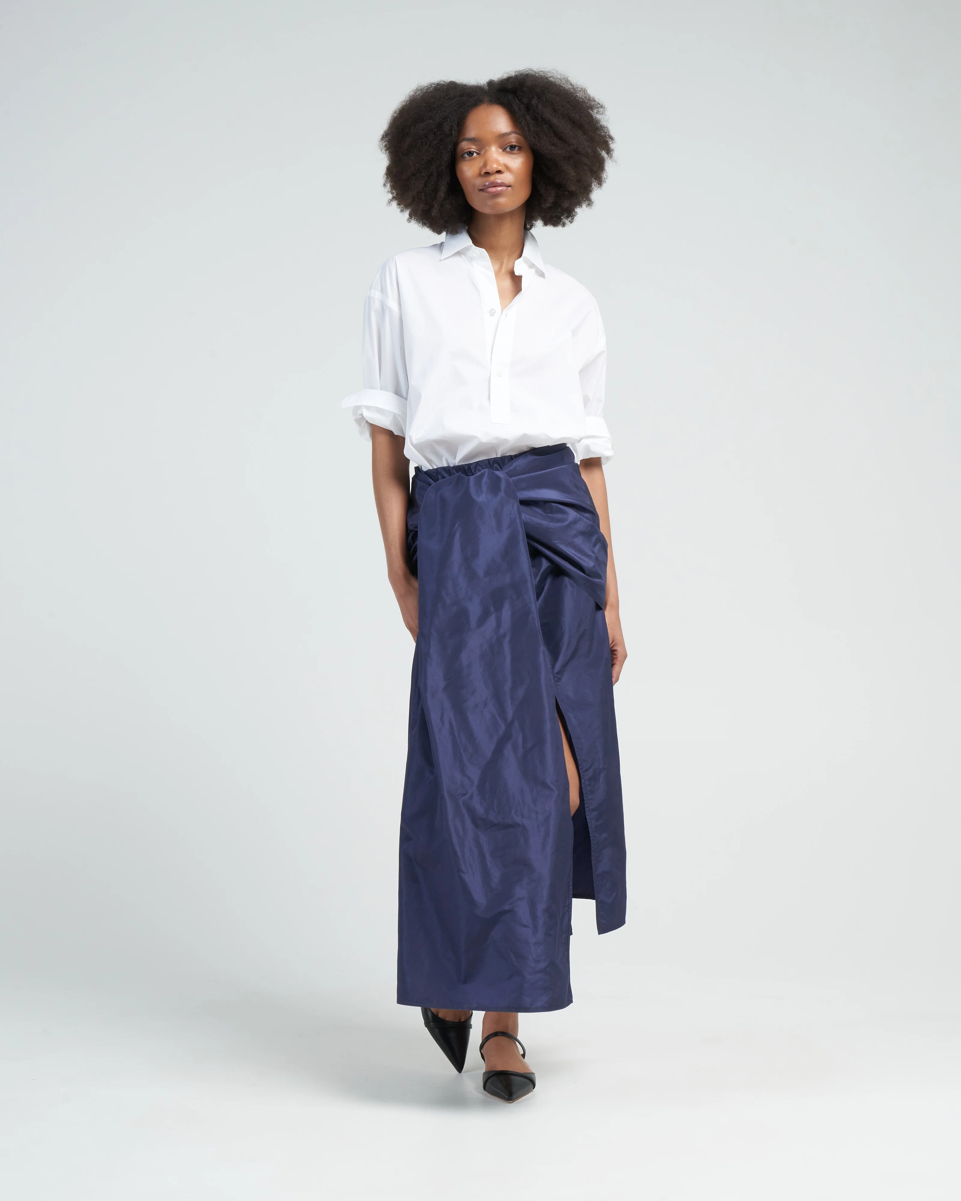 taffeta skirt - midnight - Image 2