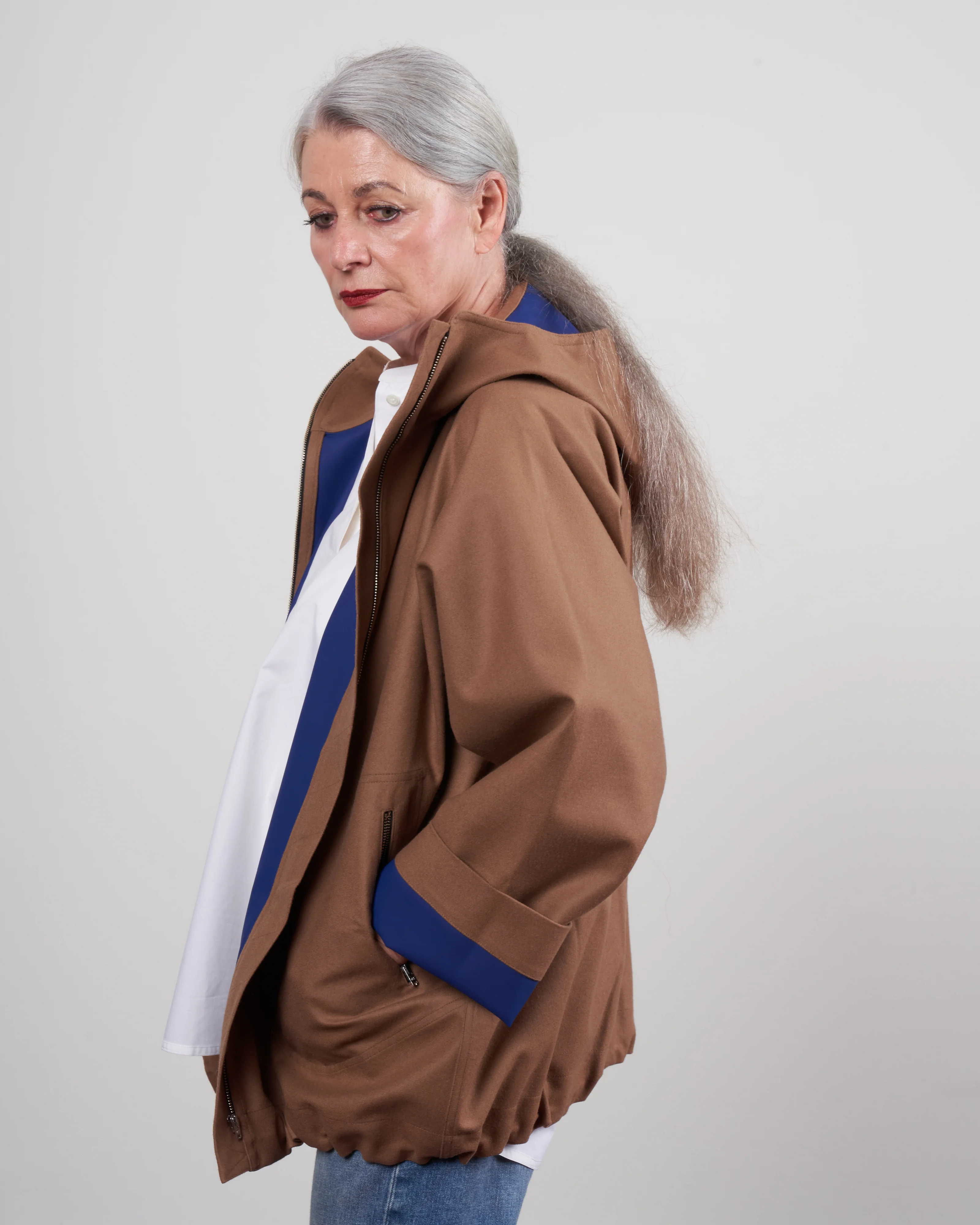 cyril waterproof flannel jacket - toffee - Image 4