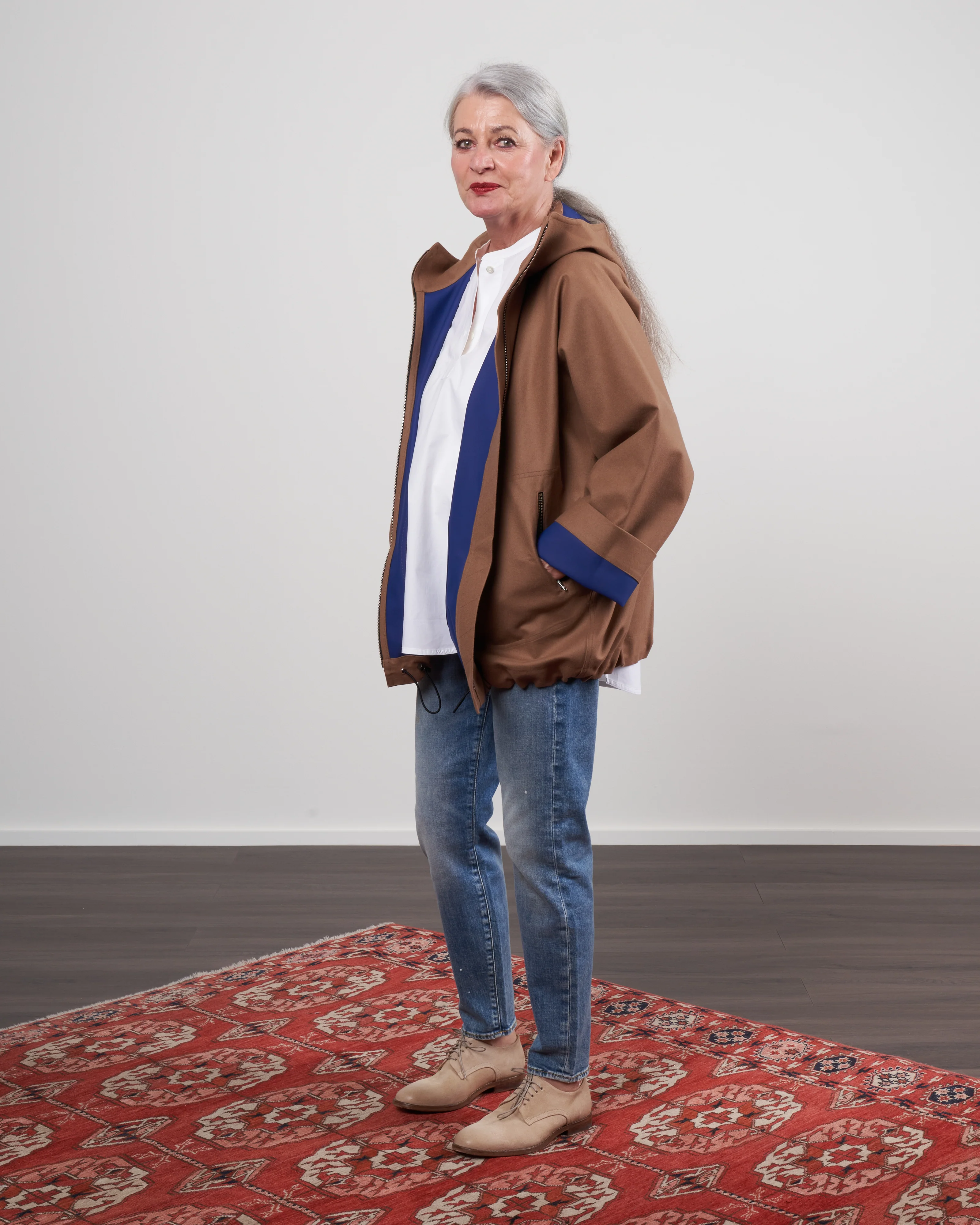 cyril waterproof flannel jacket - toffee - Image 5
