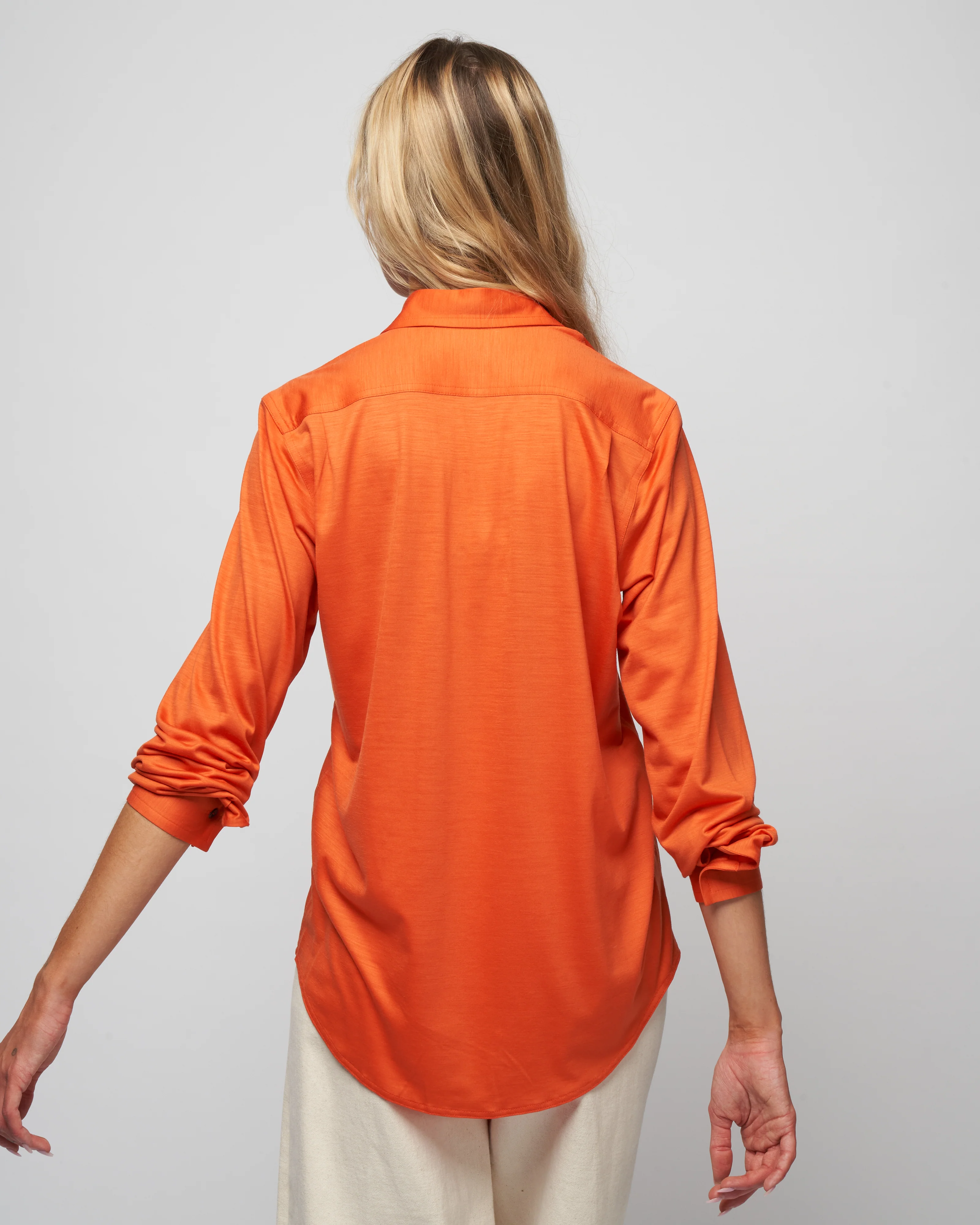 wool jersey shirt - knit papaya - Image 4