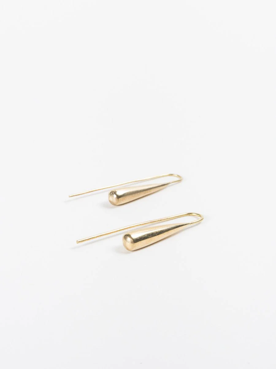 threader earrings - brass - Image 3